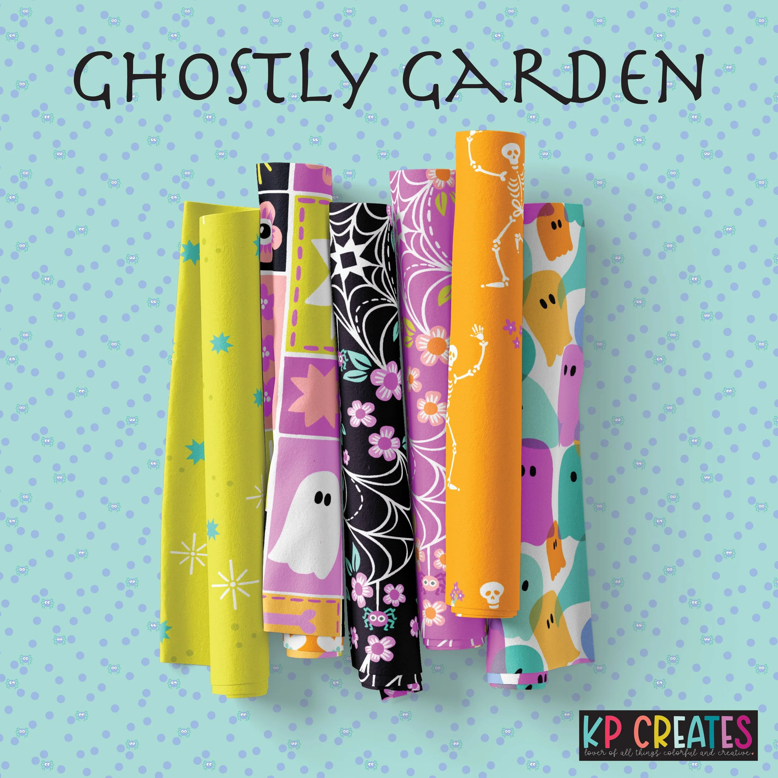 Halloween-Ghostly-Garden-fabric-Hometown-Rochester-UK