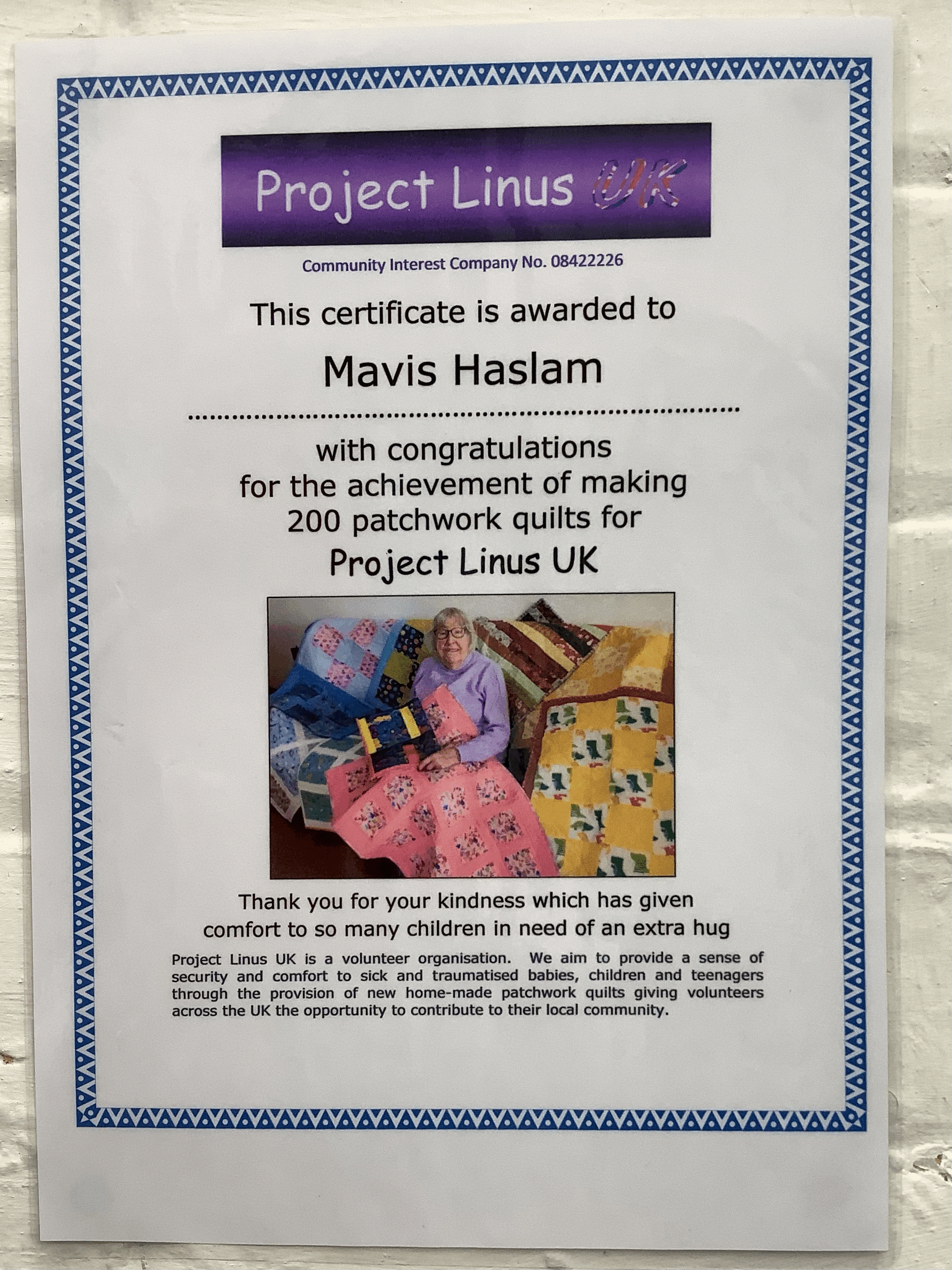 Mavis-Haslam-Linus-charity-quilts-Kent
