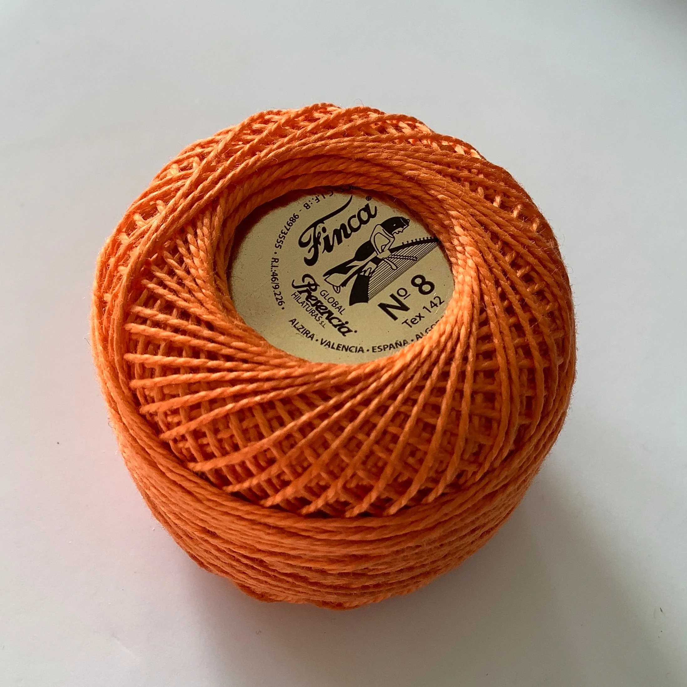 Perle-thread-orange-no8-Hometown-Rochester-UK
