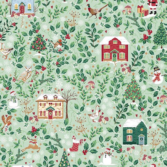 Country-Christmas-240-G-cottages-Makower-Hometown-quilt-shop-UK