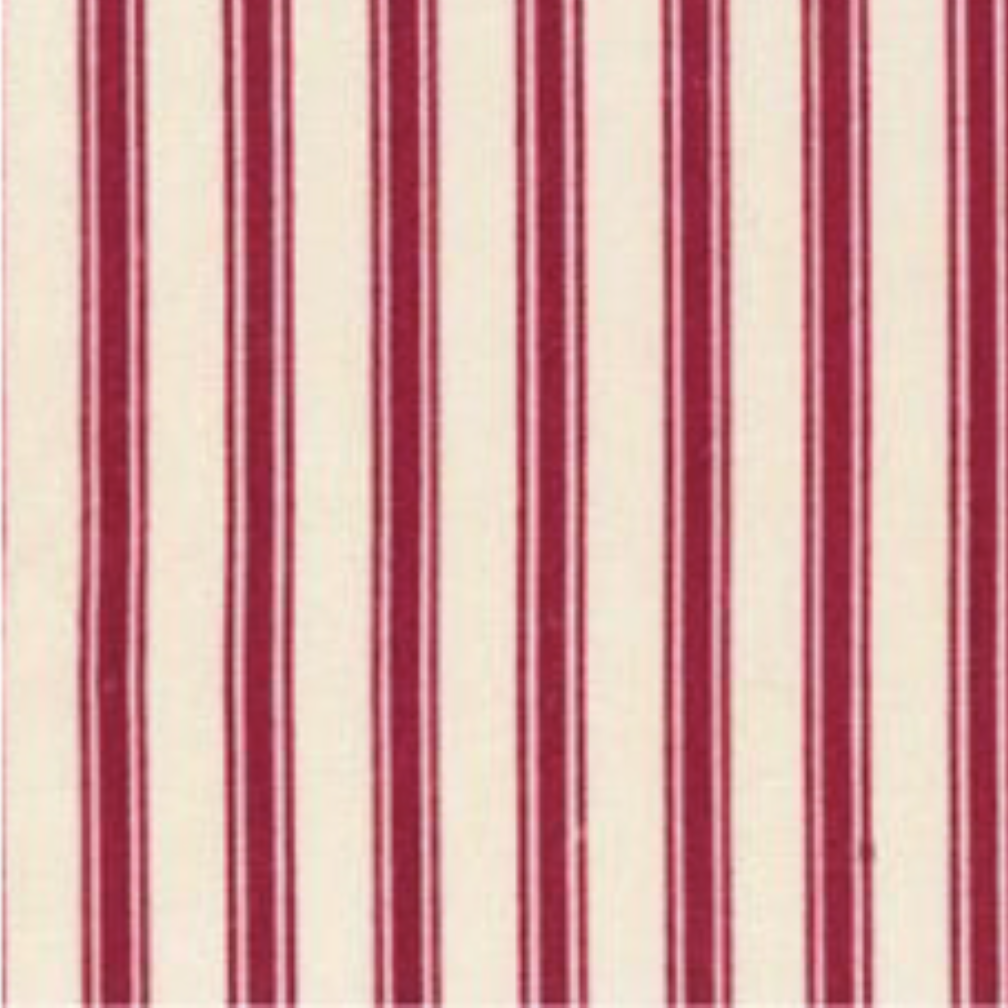 Ticking-stripe-poplin-fabric-red-Hometown-Rochester-UK
