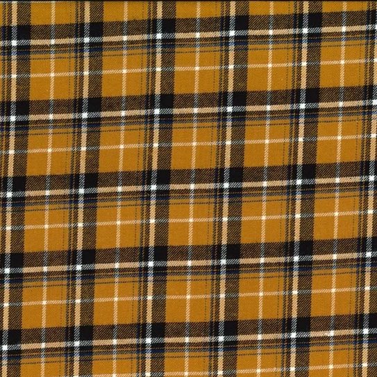Cullen-check-brushed-cotton-C8545-mustard-Hometown-Rochester-UK