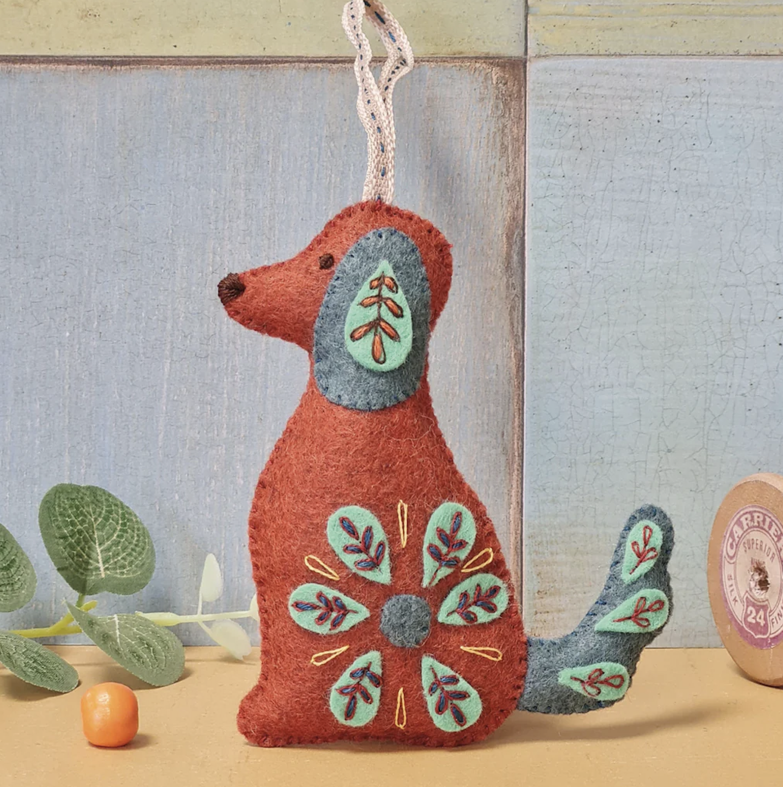 Embroidered-wool-felt-dog-workshop-Hometown-Rochester