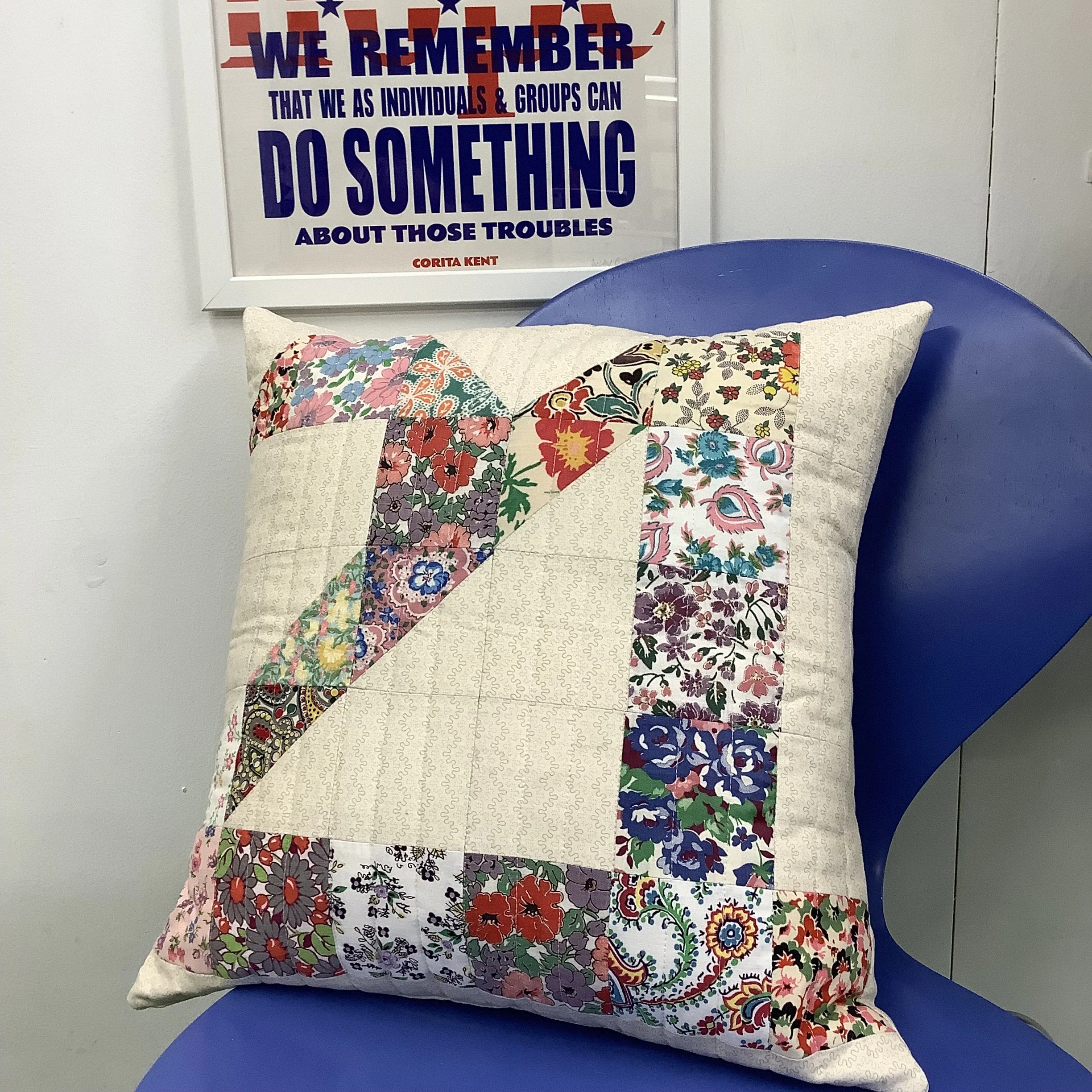 Anniversary-patchwork-cushion-Hometown-Rochester