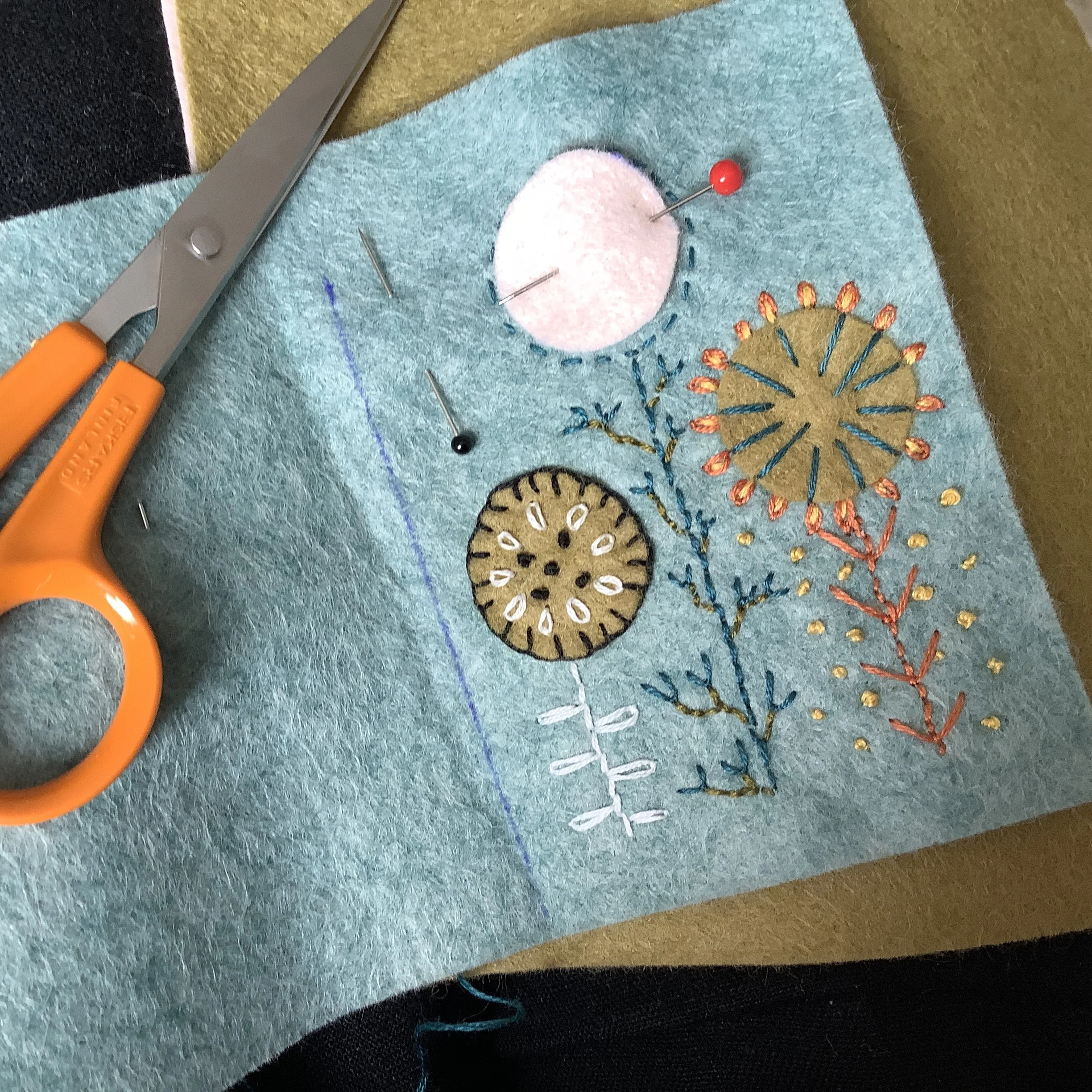 Corinne-Lapierre-felt-embroidery-workshop-near-me-UK