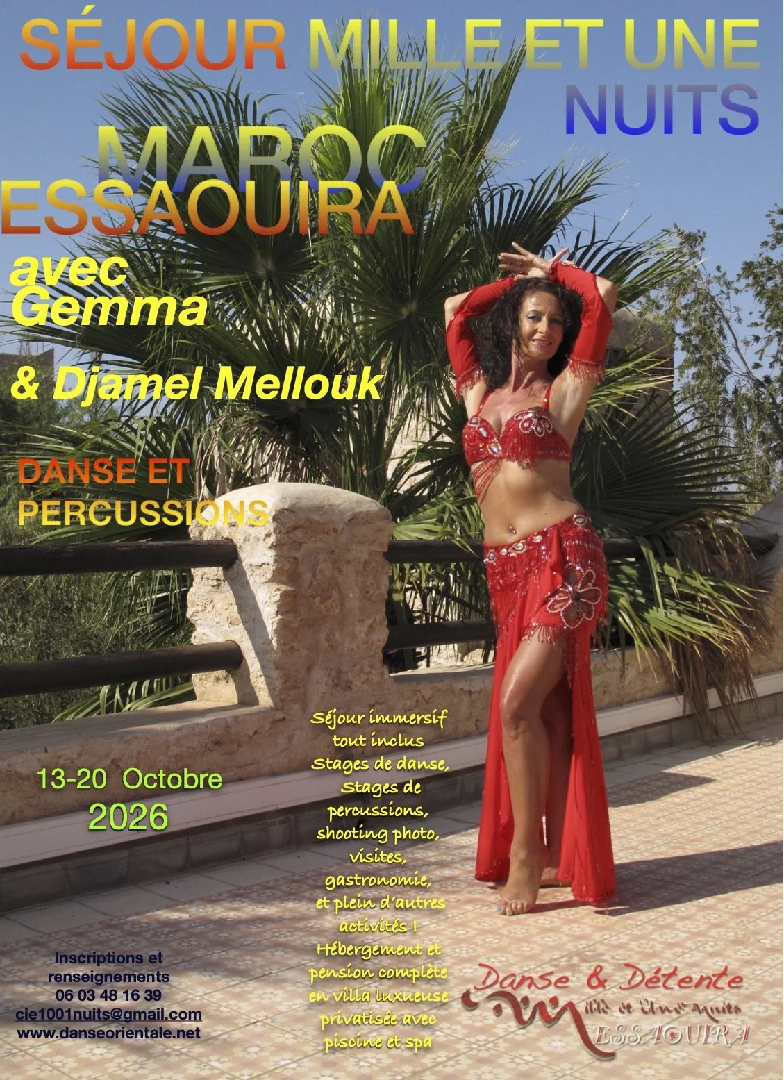 SÉJOUR DANSE ET DÉTENTE STAGE ET ATELIERS ESSAOUIRA MAROC 13 AU 20 OCTOBRE 2026