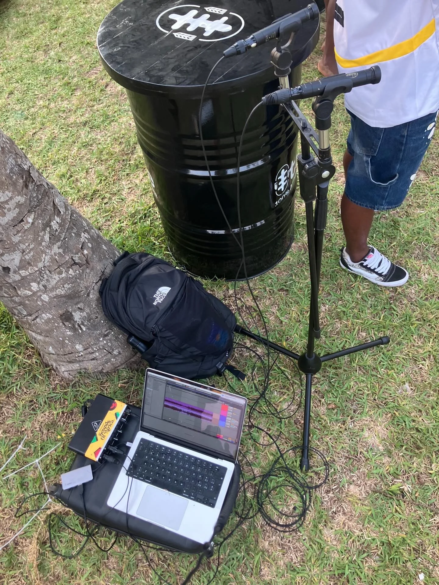 Live and direct from @asabaakofestival, 2-track field recording setup to promote the unique sounds and rhythms of the Amandze Fie cultural troupe!