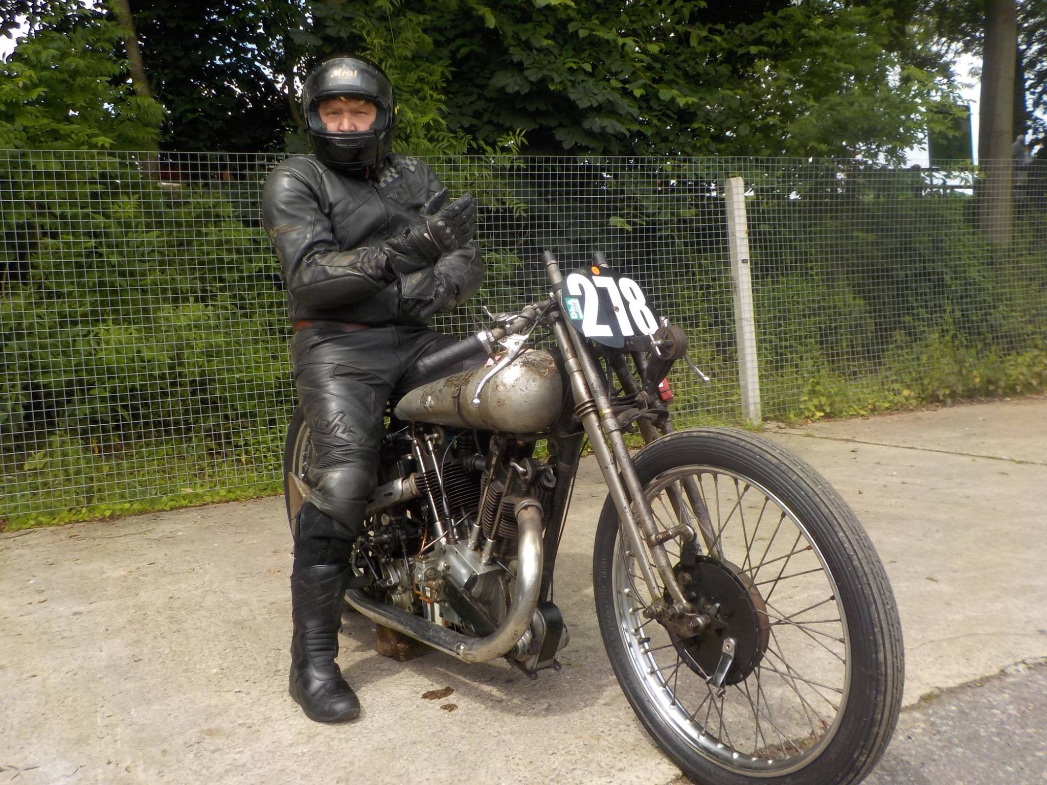 Ewan Cameron on a 1926 Brough Superior SS100 (No. 278).