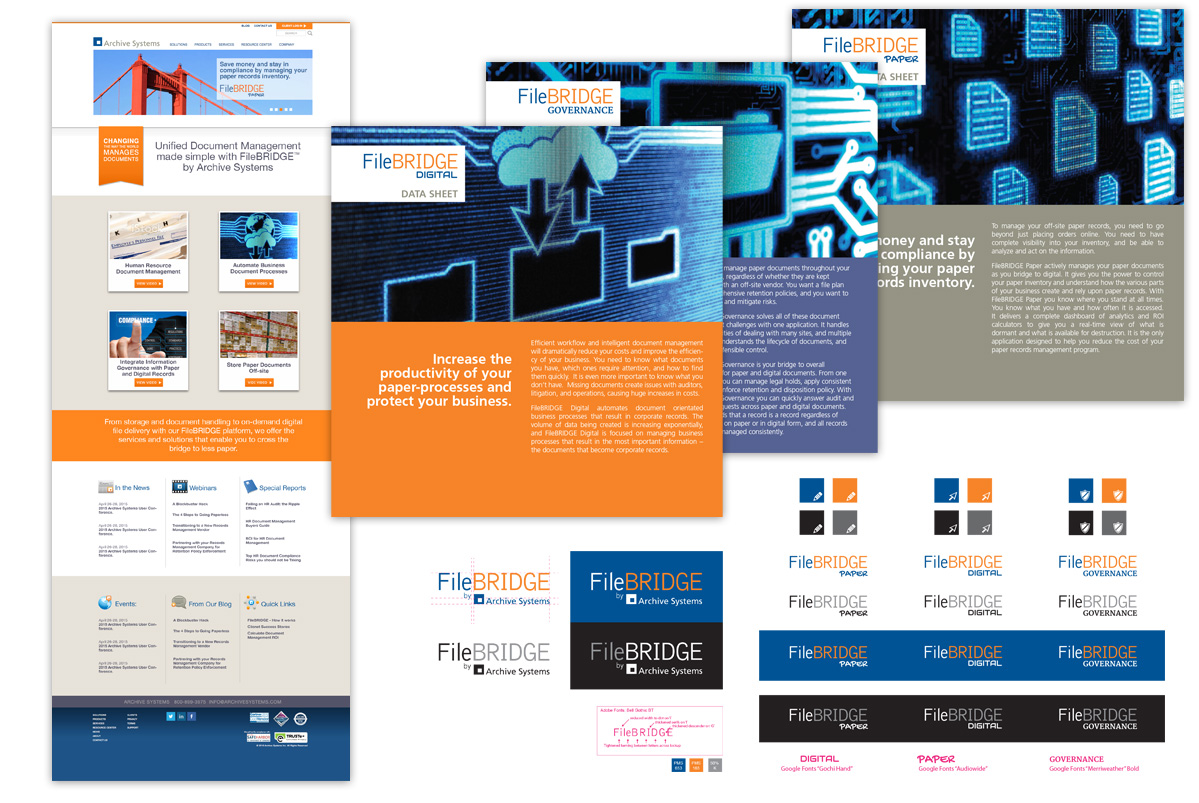 Identity, website and collateral for Archive Systems