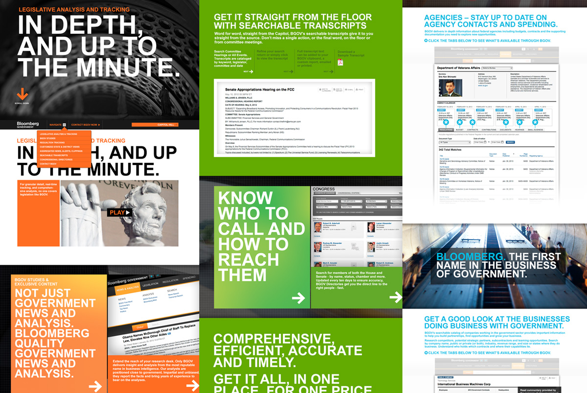Sales website for Bloomberg Government