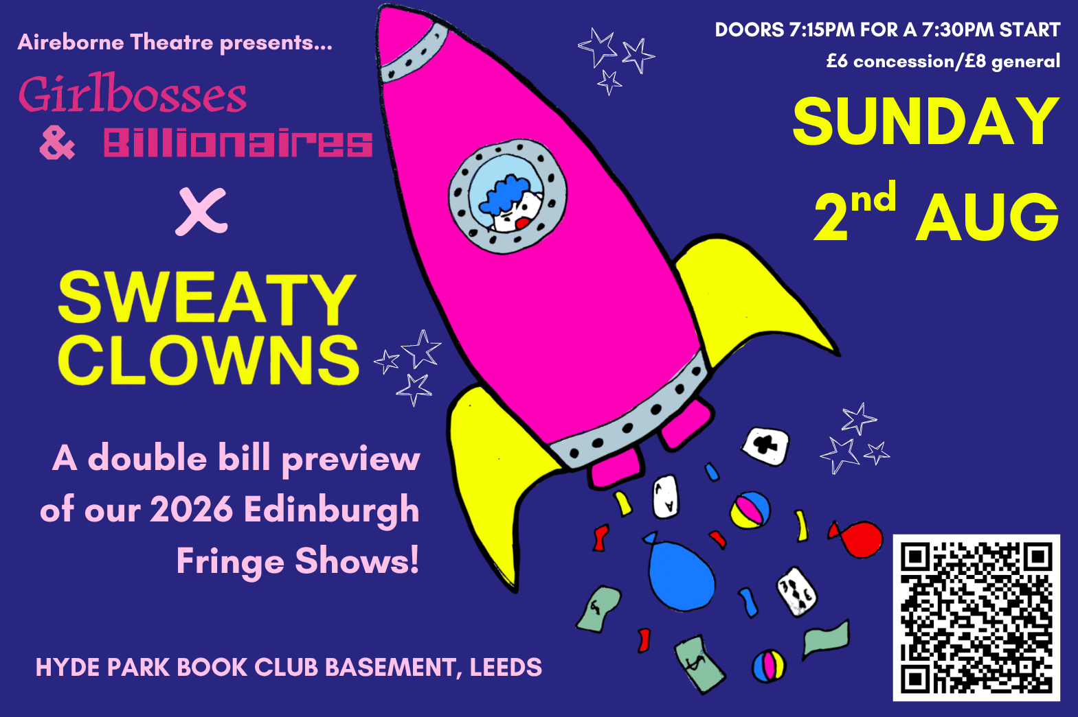 Sweaty Clowns x Girlbosses &amp; Billionaires LEEDS PREVIEWS