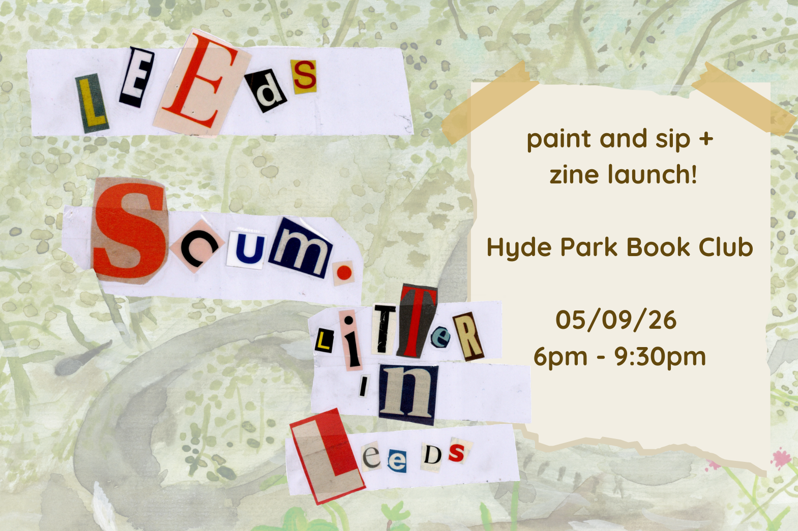 Leeds Scum: Junk Painting Night and Zine Launch!!
