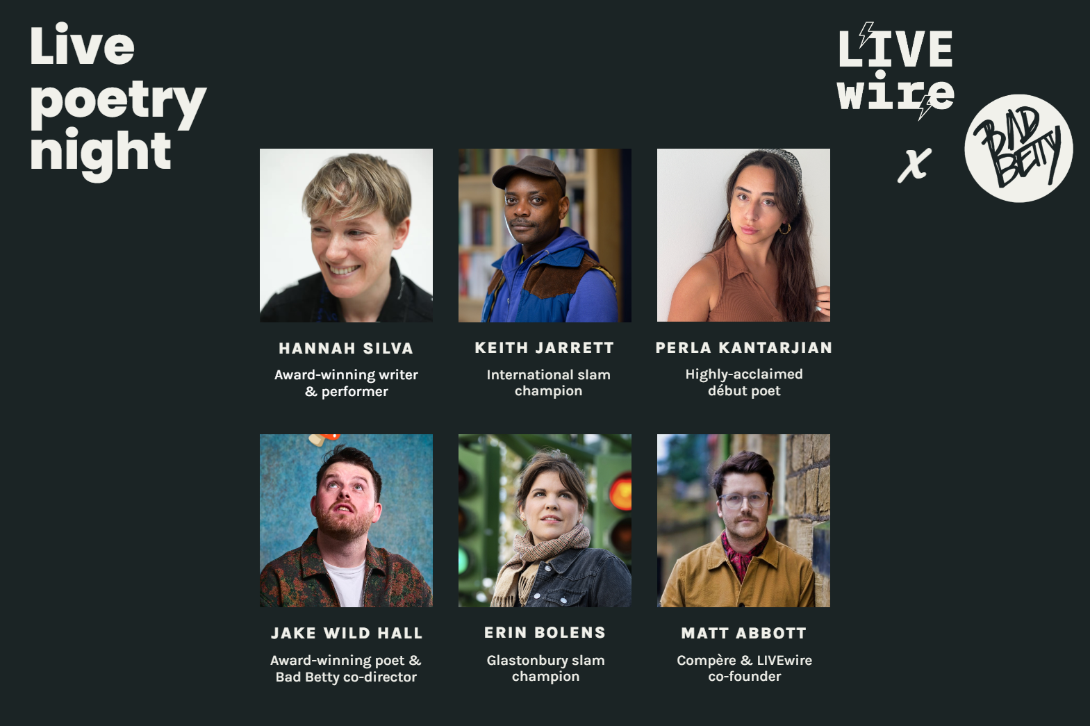 Live poetry night: LIVEwire x Bad Betty Live