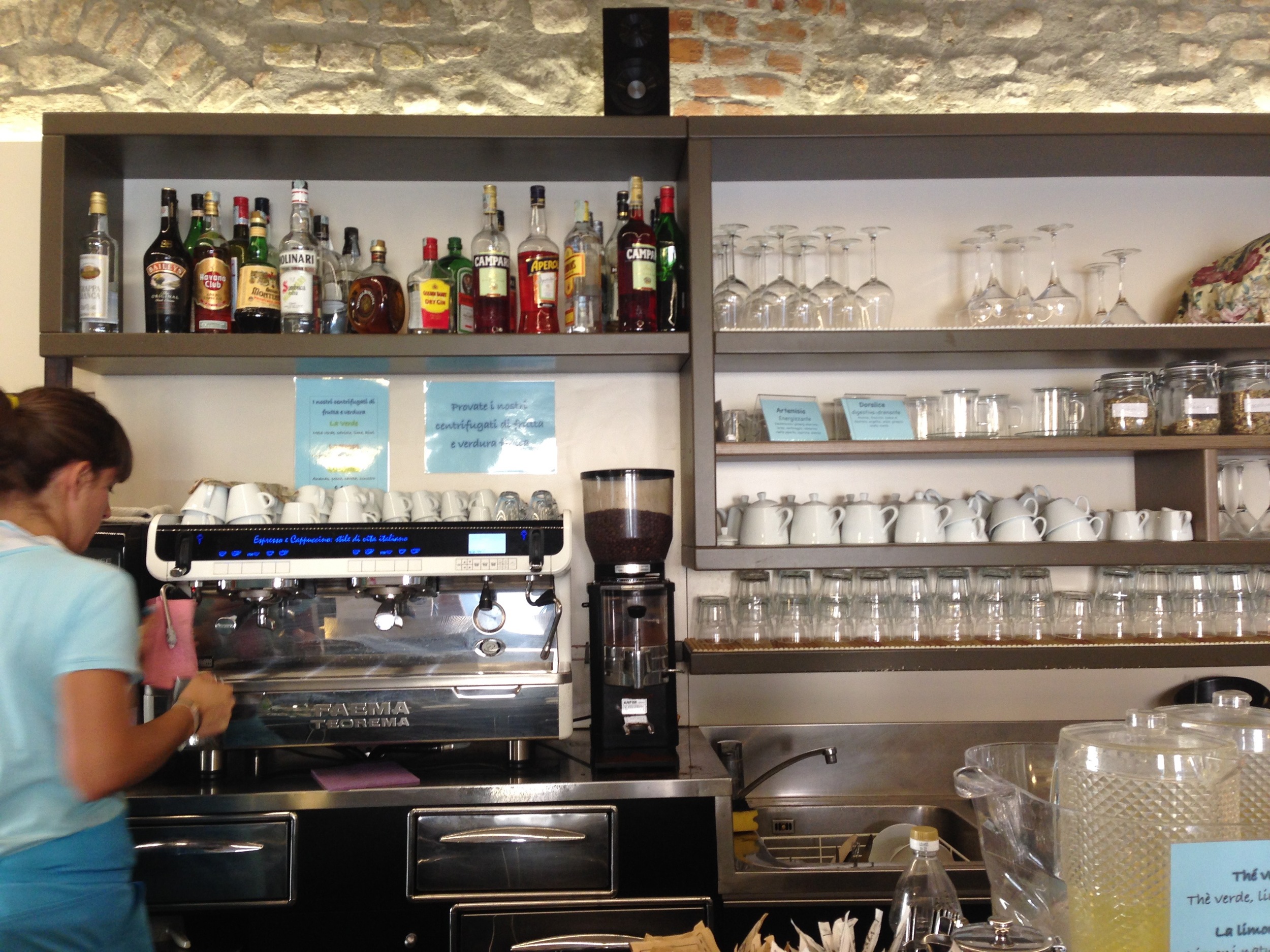 And all the caffe bars double as real bars fully stocked will all your afternoon apertif needs. 