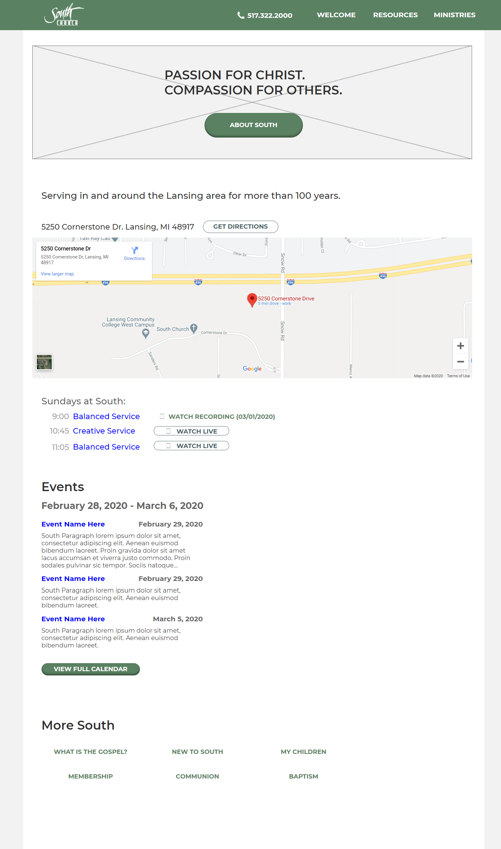 An early prototype of a redesigned page