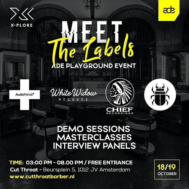 Are you people attending Amsterdam Dance Event this year? Make sure you stop by our event. Together with labels Audio Rehab, White Widow Records and Throne Room Recordings we are hosting a ADE playground event with demo sessions, masterclasses and in