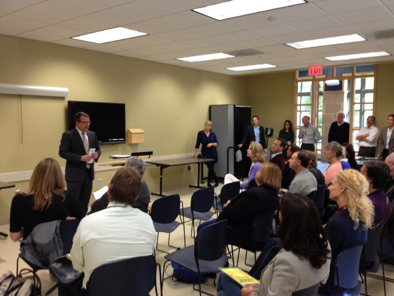 Sustainable Princeton's EnergySmart Homes campaign kicked off to a standing-room only crowd of Princeton residents, political officials, reporters, and environmental groups.