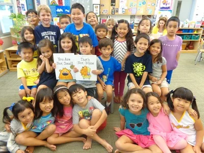 Kindergarteners in Honolulu.