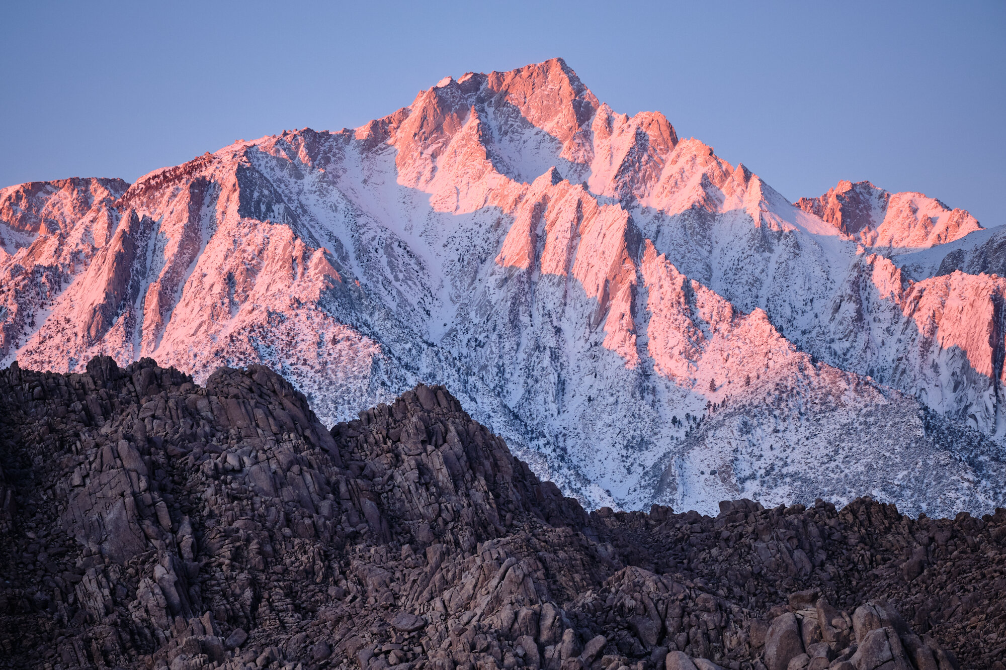 Alabama Hills and Snow Capped Sierra Nevada