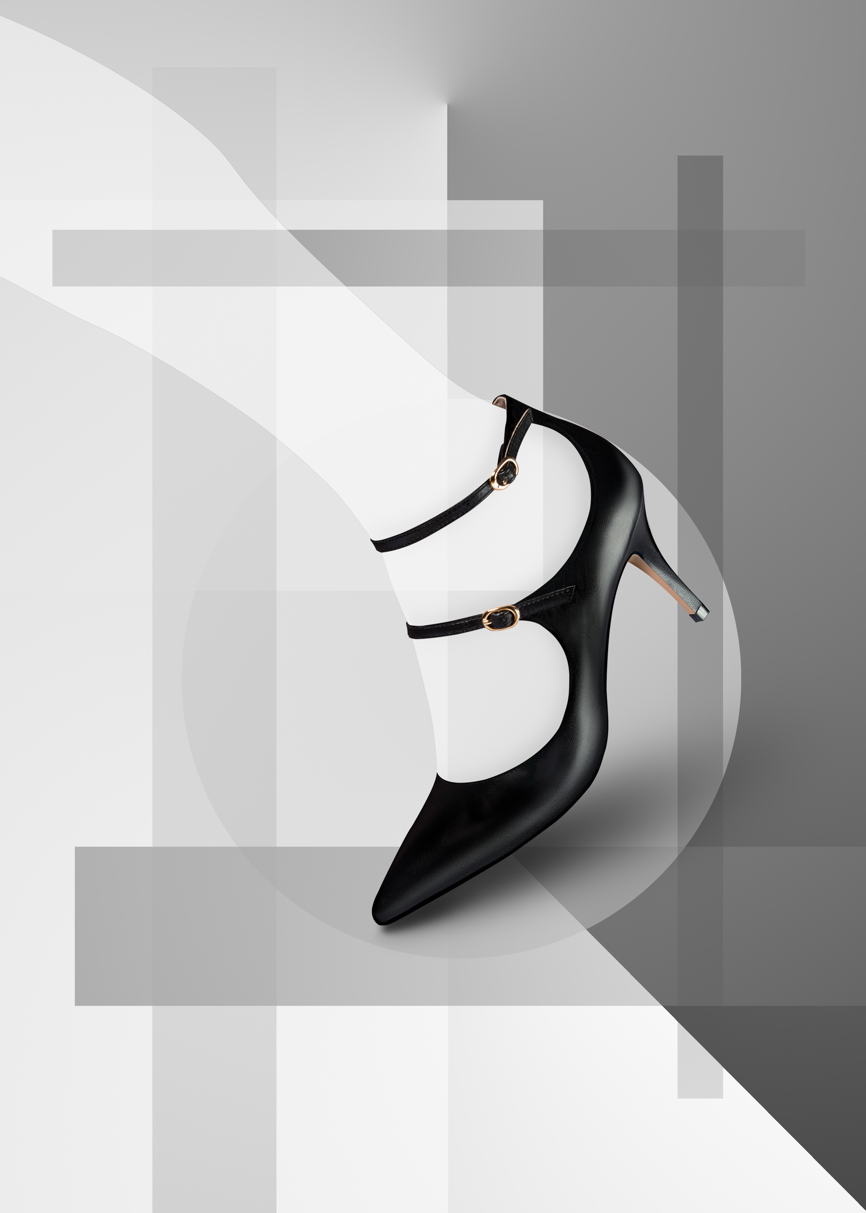 Black Mary Jane High Heel | Commercial Product Shot