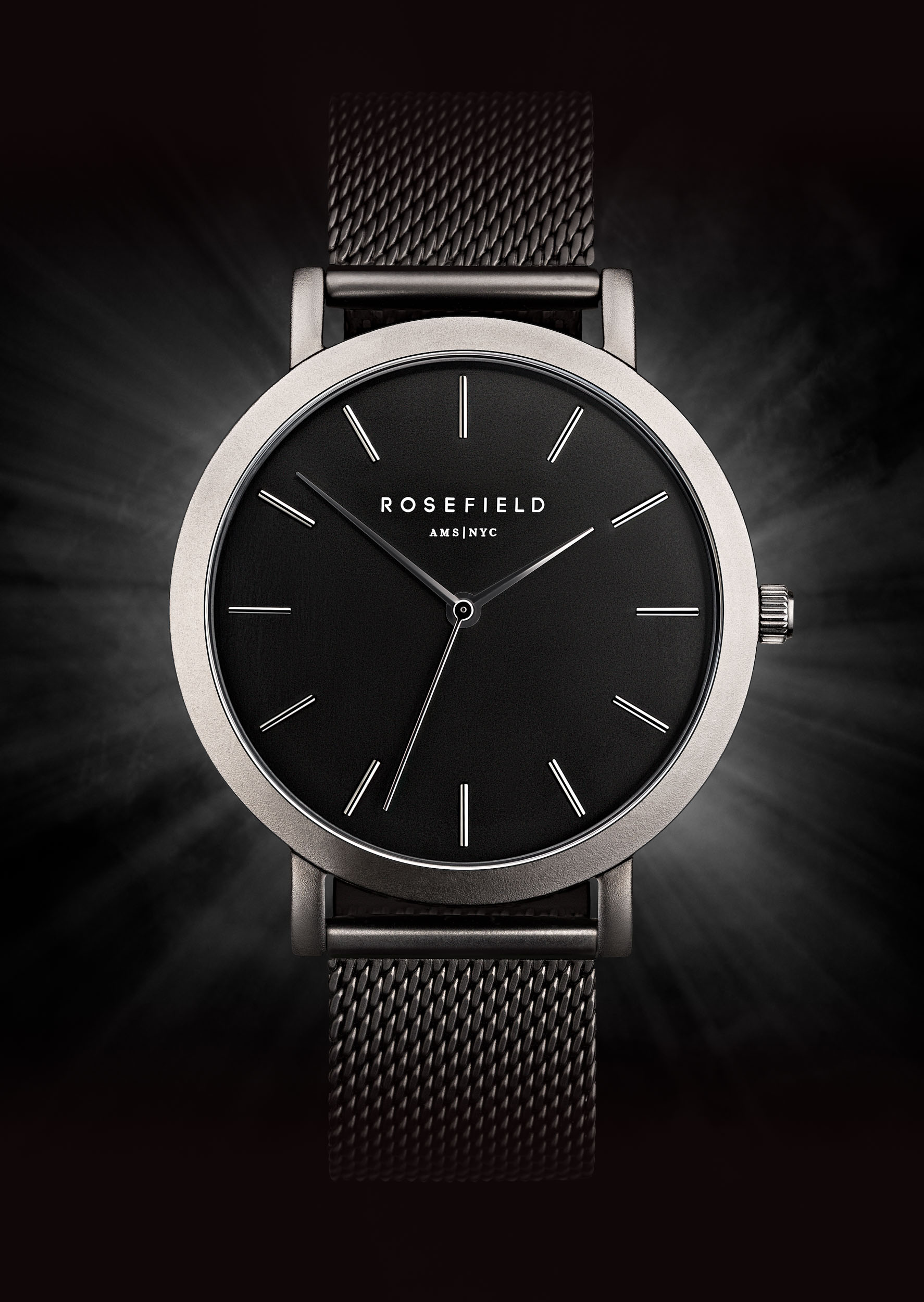 Black Rosefield Watch | Commercial Product Shot 