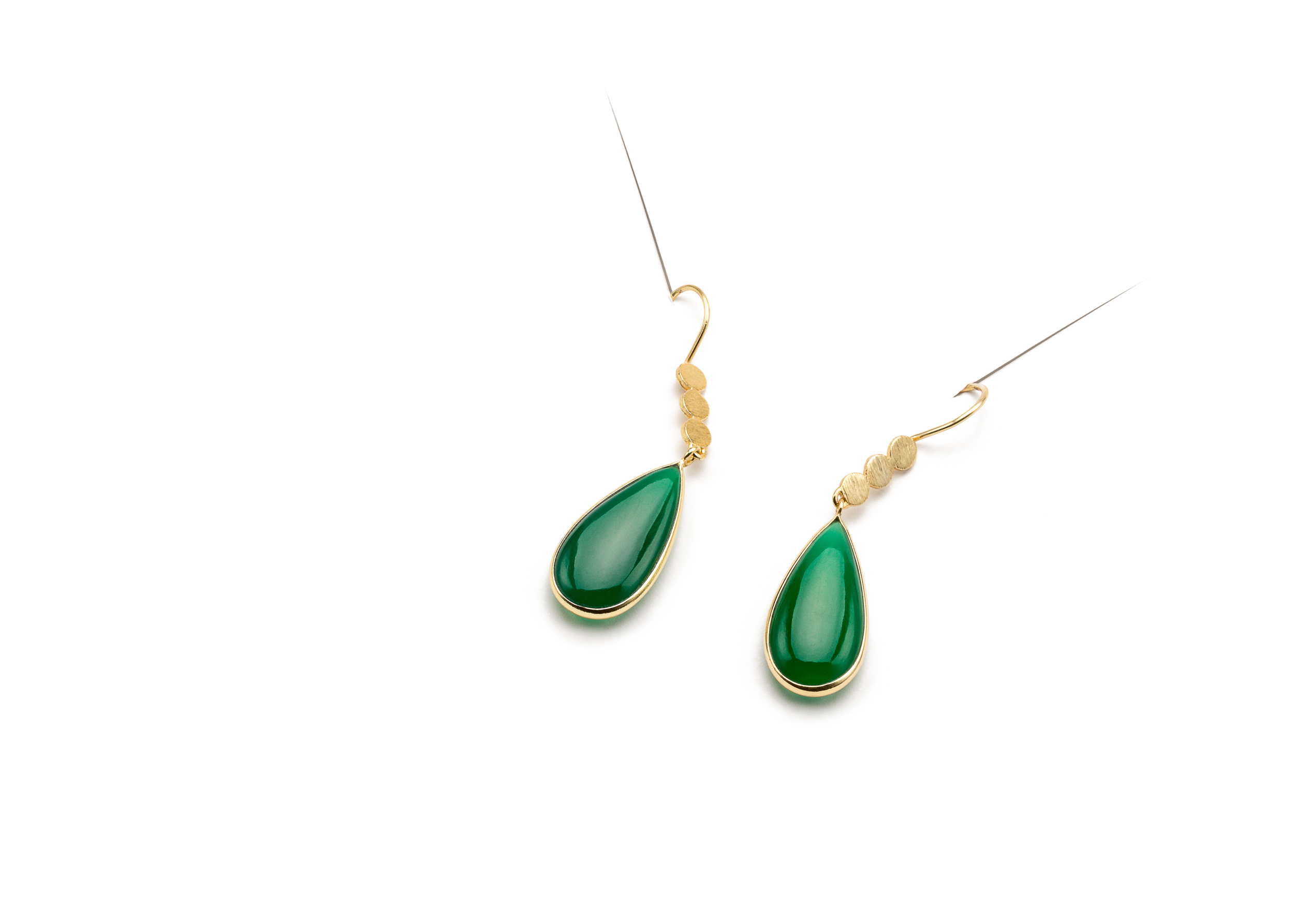 Gold and Emerald Earrings | Pack Shot 