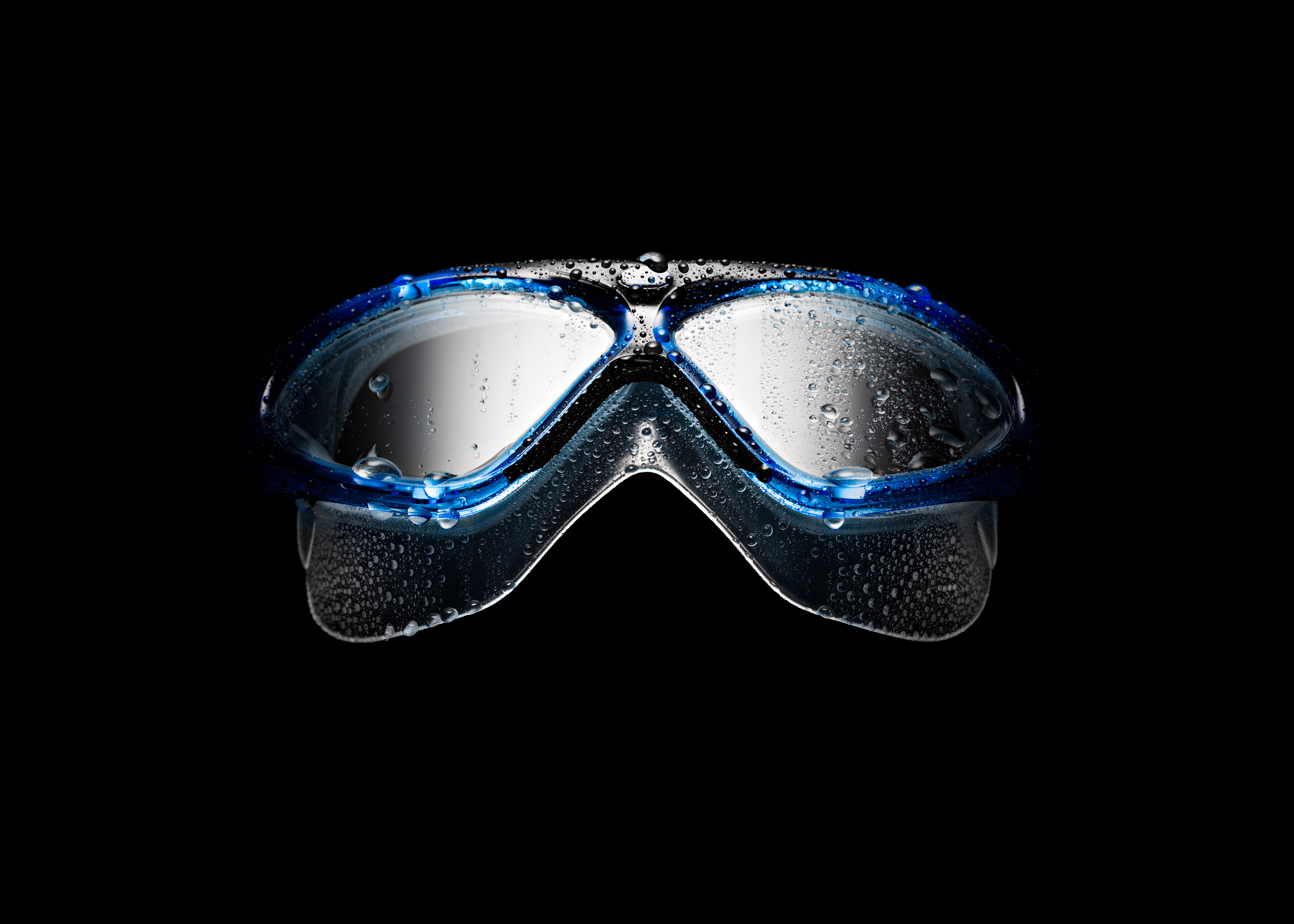 Blue and Black Diving Goggles | Commercial Product Shot 