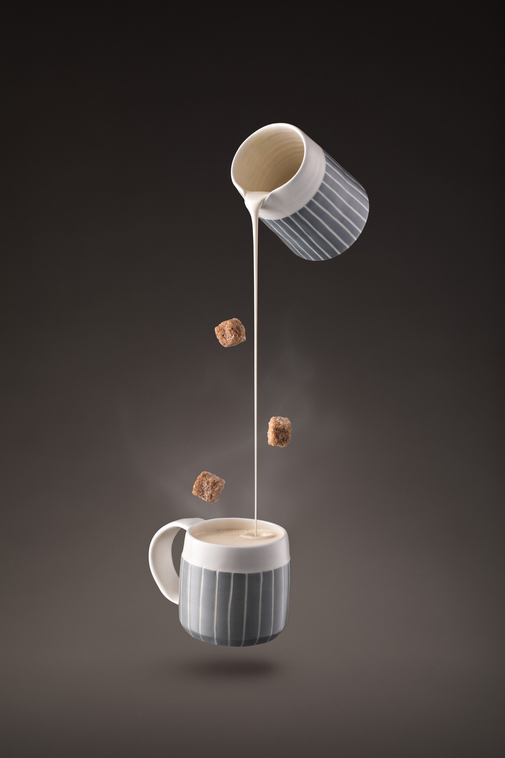 Pouring Milk into Coffee Cup | Commercial Product Shot 