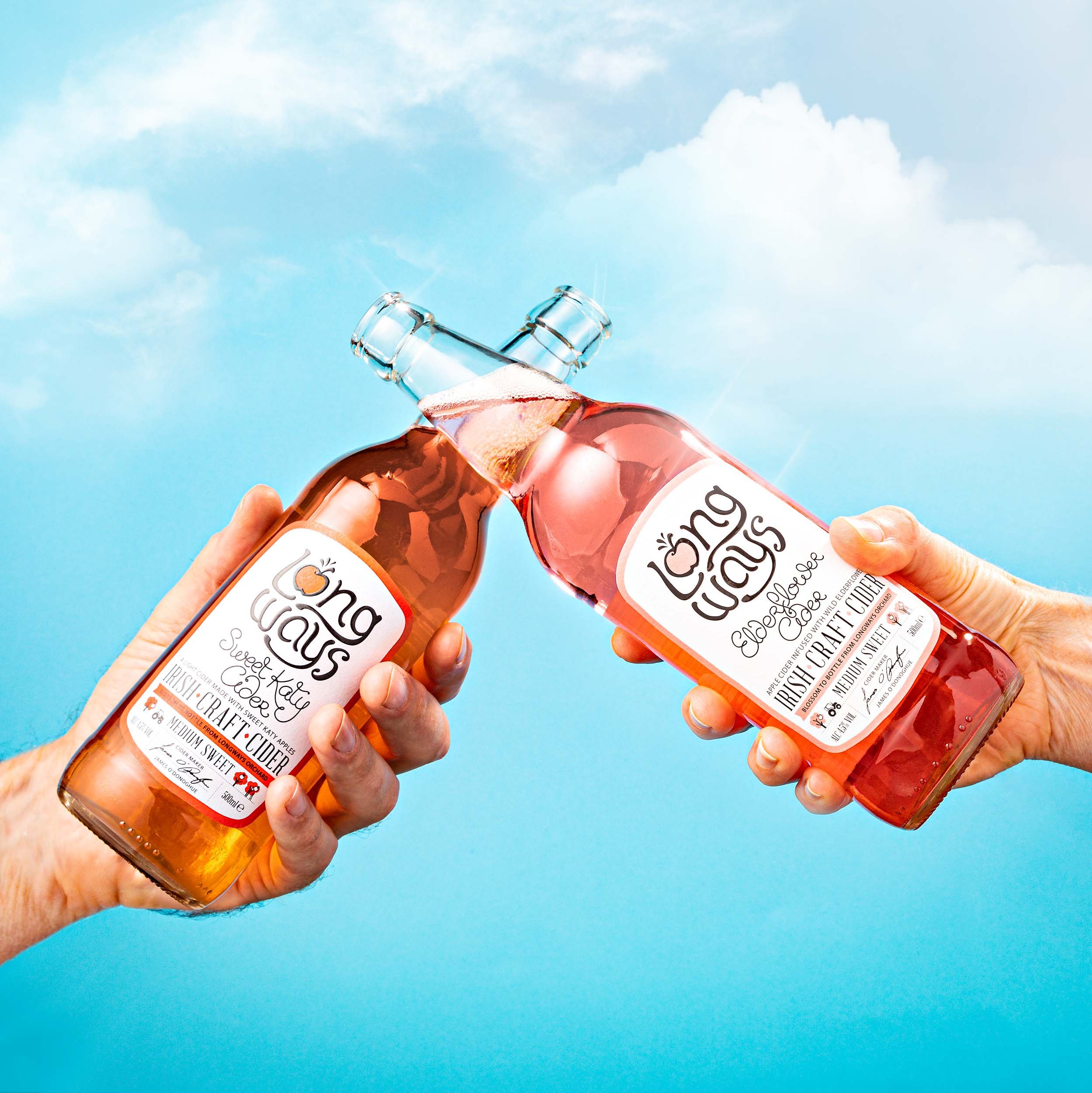 Long Ways Cider Cheers | Commercial Product Shot