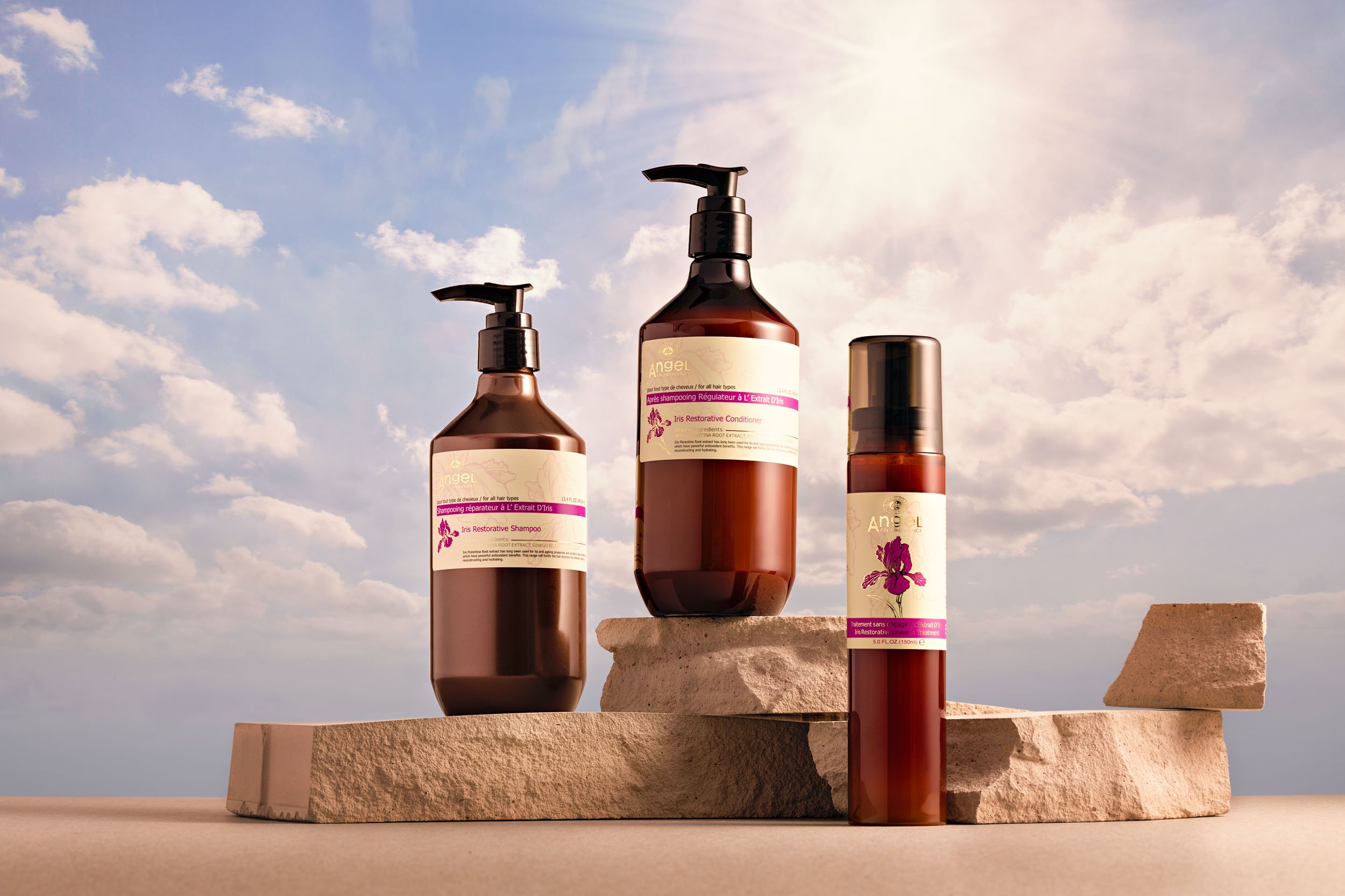 Angel Restorative Hair Care | Commercial Product Shot