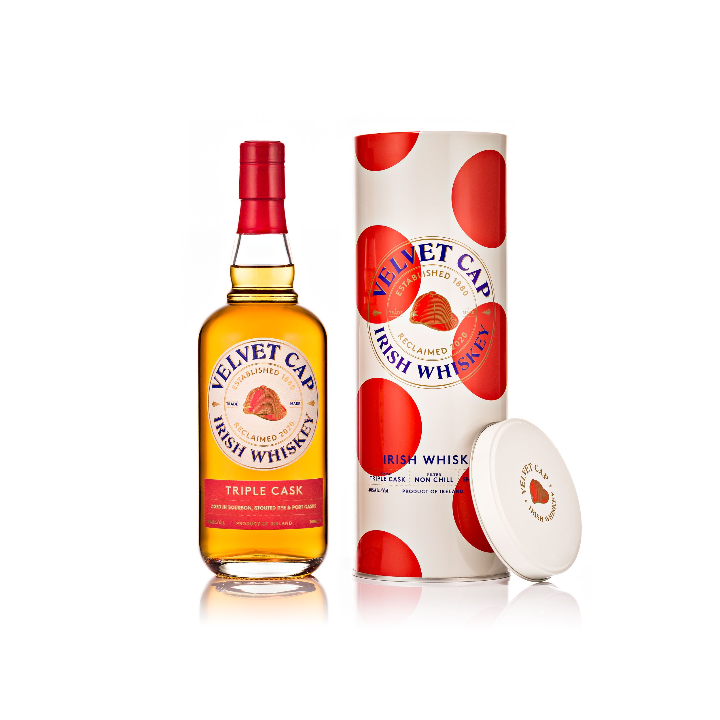 Velvet Cap Whiskey and Tube | Ecommerce Product Image