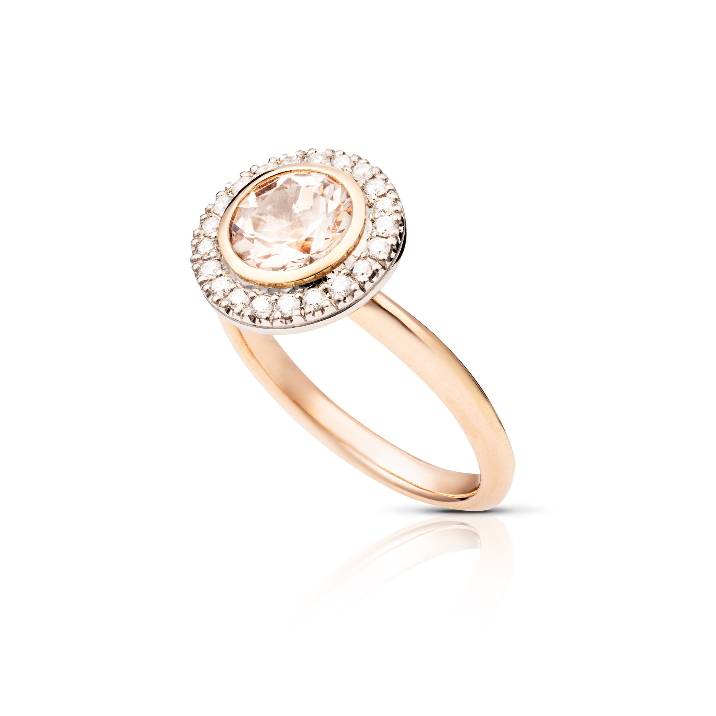 Gold Round Cut Engagement Ring | Ecommerce Product Image