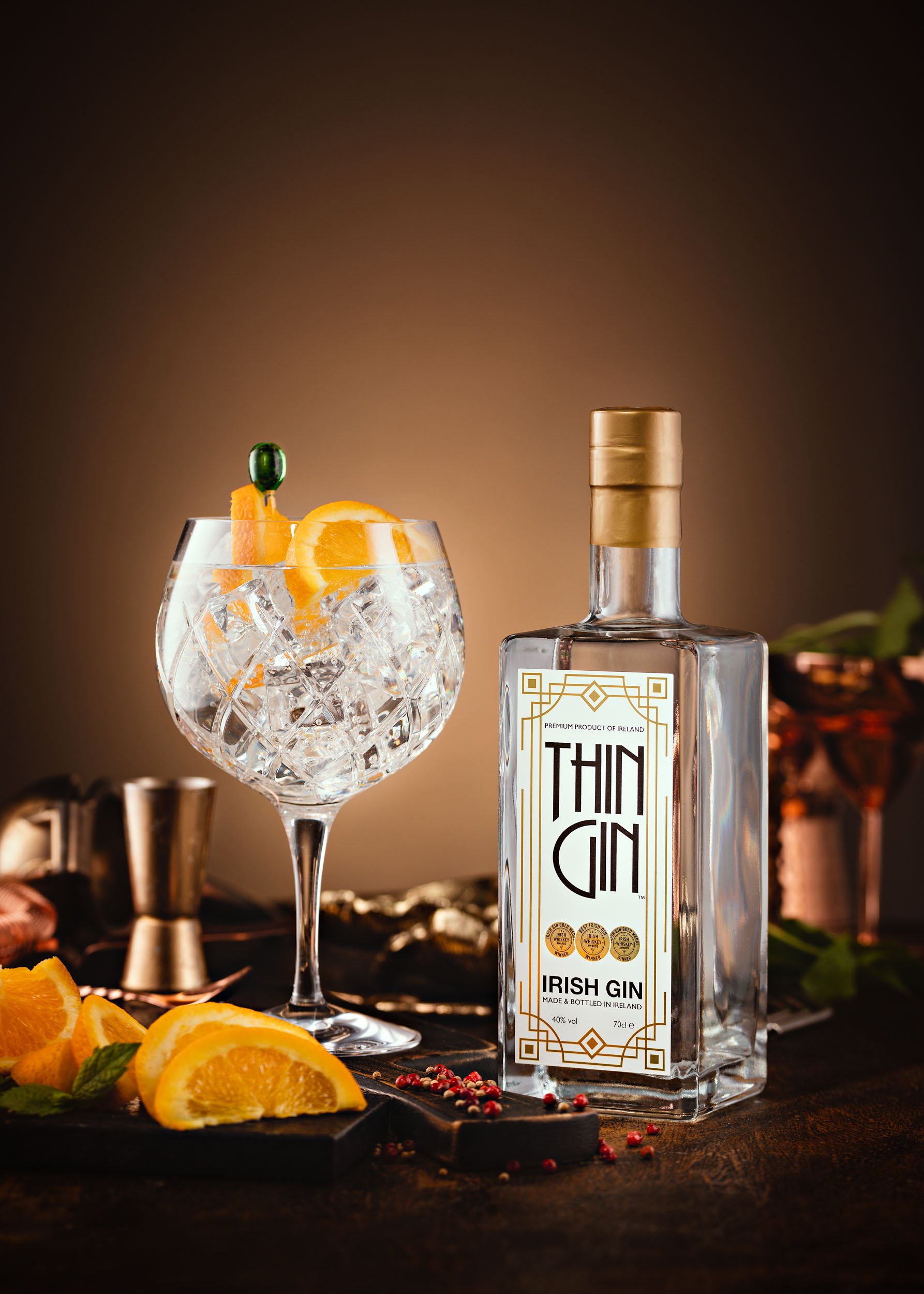 Thin Gin and Orange | Commercial Product Image