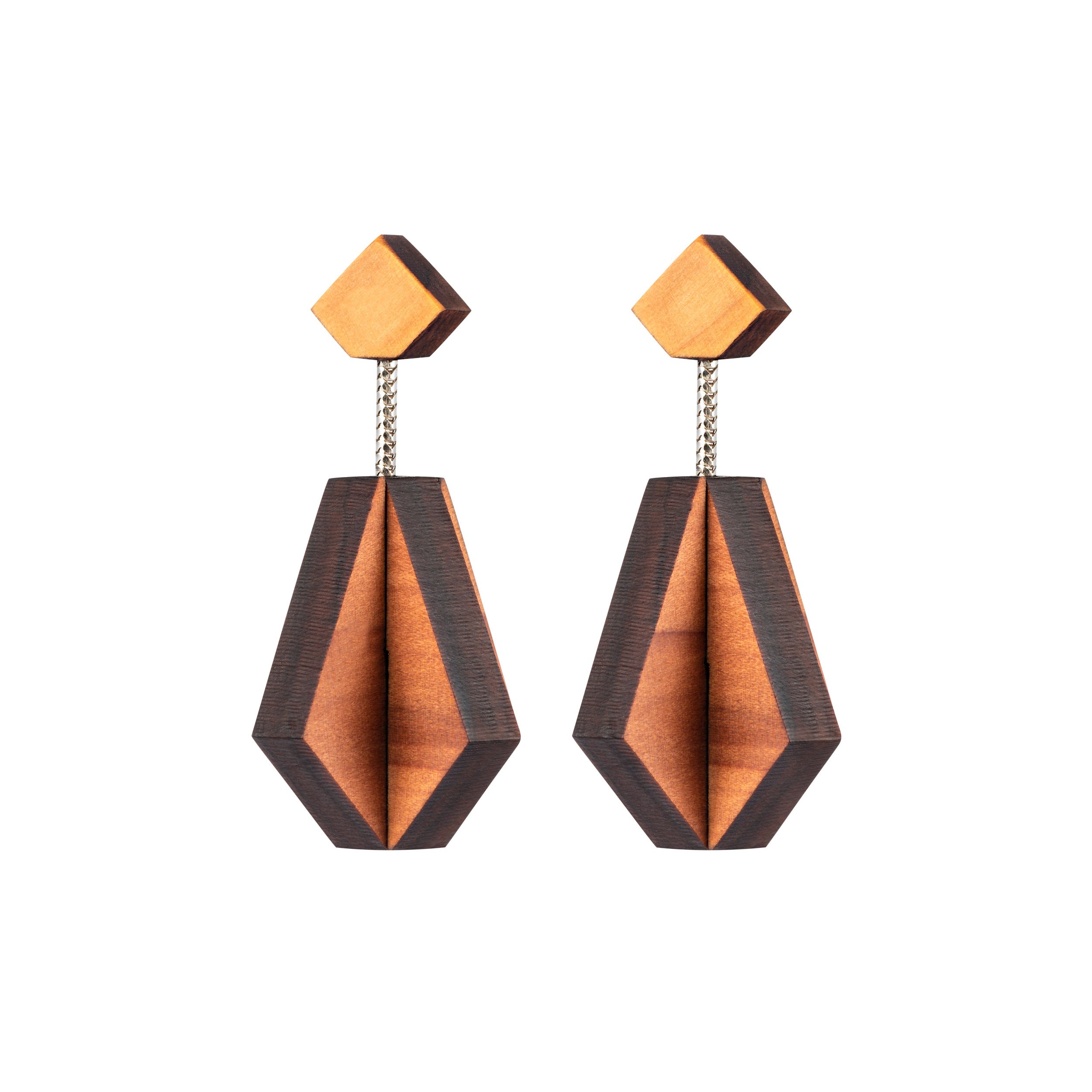 Wood Drop Earrings | Ecommerce Product Image