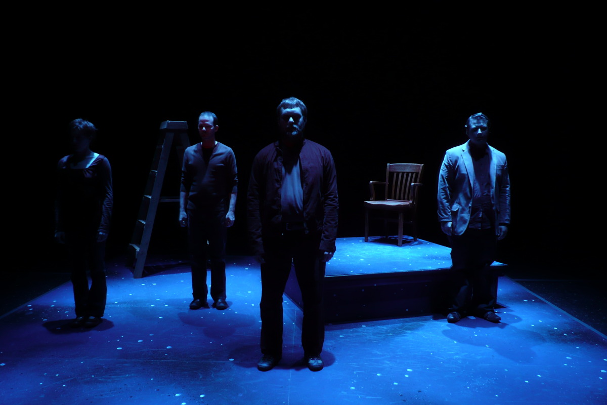 Rebecca Harris, Bryce Kemph, Mark Landon Smith, and John Thomas Smith in Jacob Marley's Christmas Carol (2007).