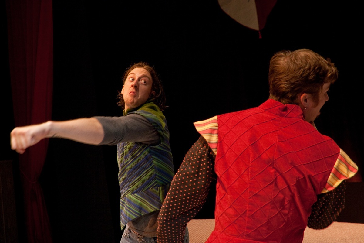 Jim Goza and Jordan Haynes in The Complete Works of William Shakespeare (2009).