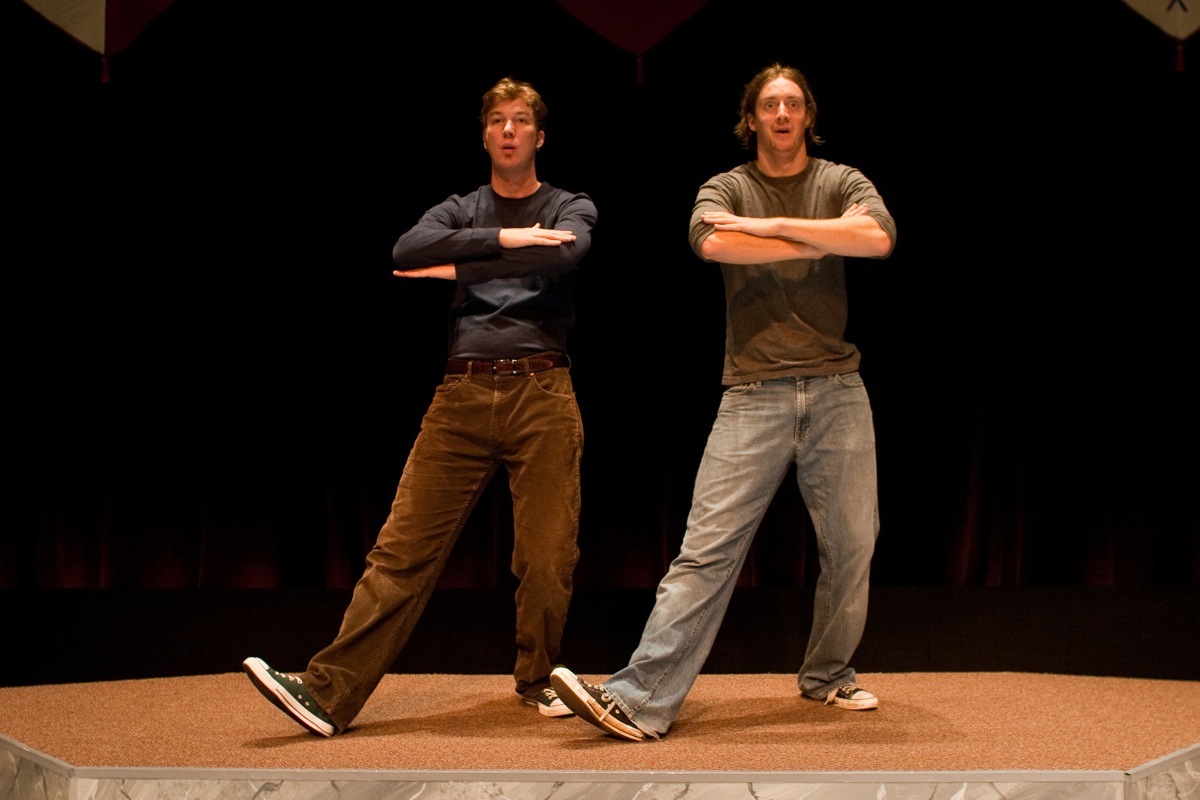 Liam Selvey and Jim Goza in The Complete Works of William Shakespeare (2009).