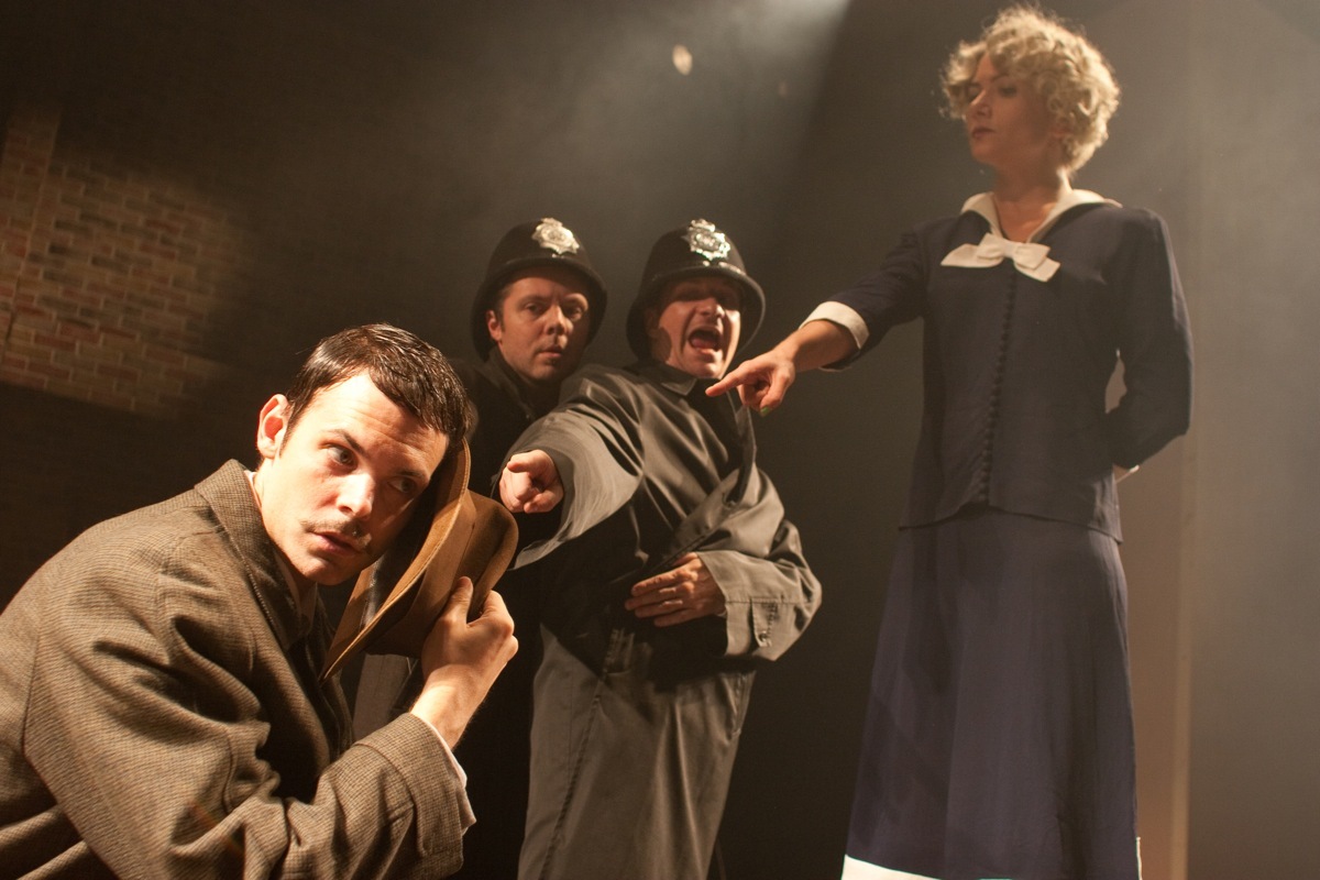 Avery Clark, Kristopher Stoker, Jason Guy, and Sabrina Veroczi in The 39 Steps (2010).