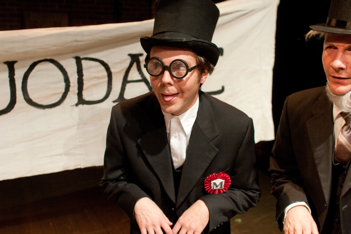 Kristopher Stoker and Jason Guy in The 39 Steps (2010).