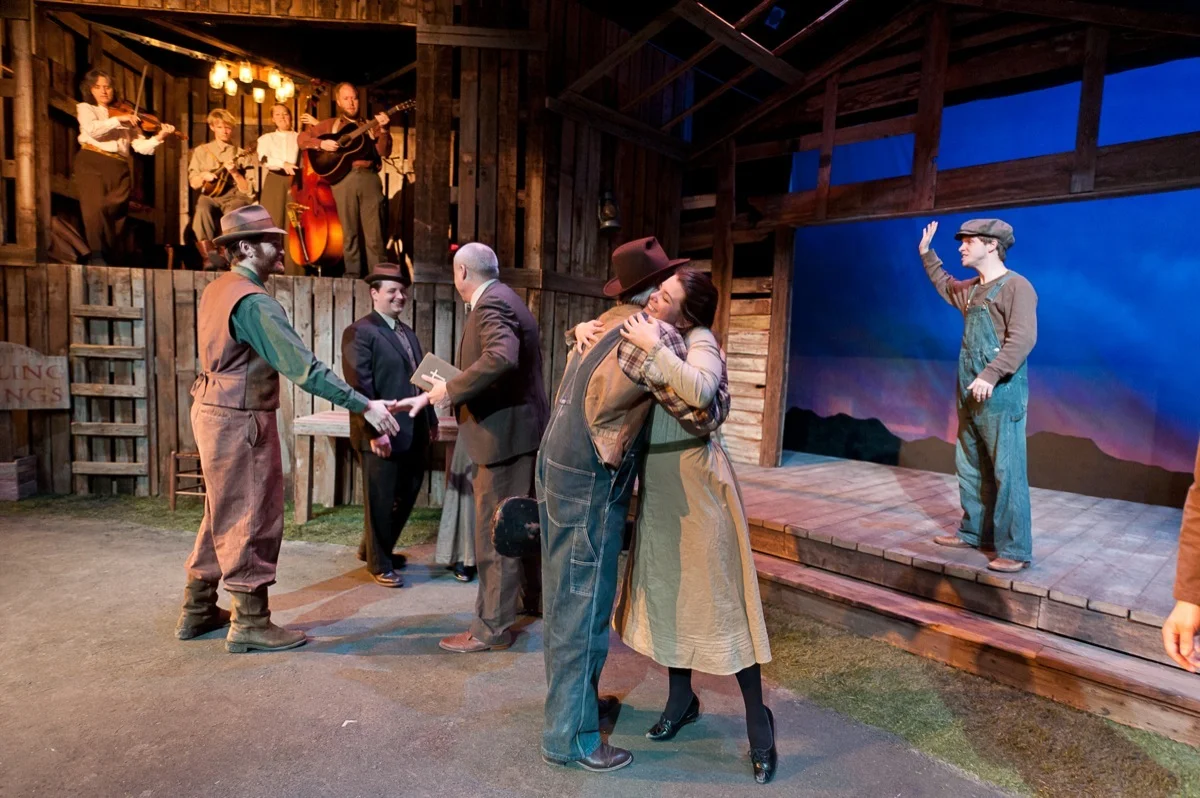 Kris Pruett, John T. Smith, David Wright, Bill Rogers, Halley Electra Mayo, and Quinn Gasaway in Sundown Town (2011).