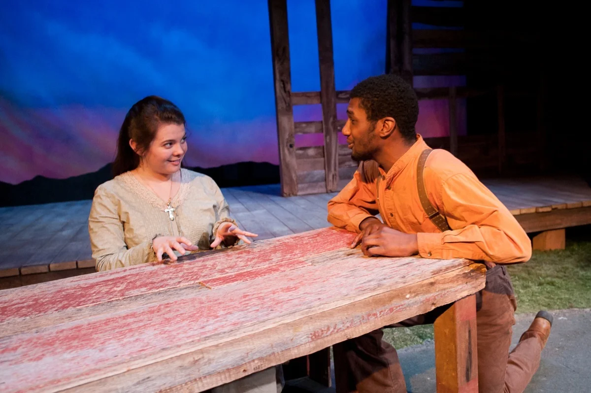 Halley Electra Mayo and Alex B. West in Sundown Town (2011).
