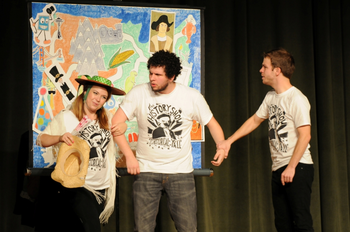 Sarah Jane Robinson, Asa Tims, and Quinn Gassaway in The History Show (2012).