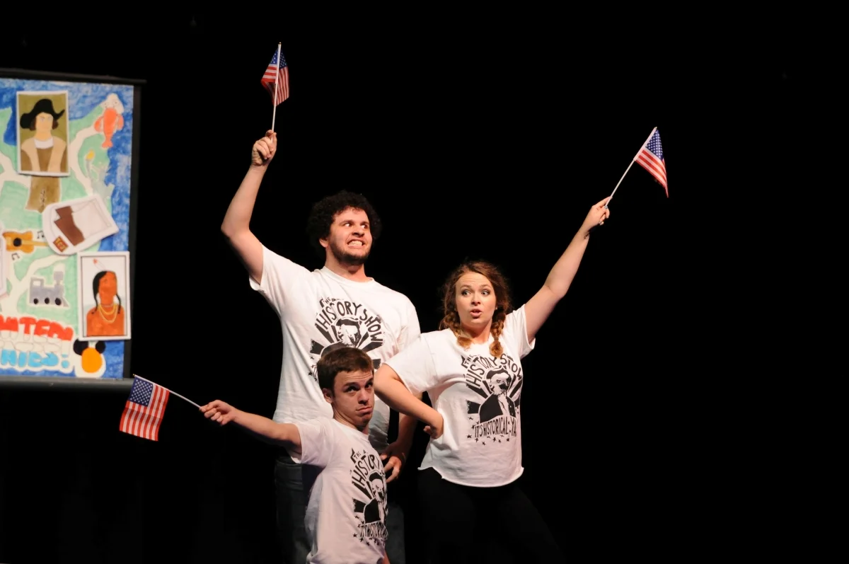 Asa Tims, Quinn Gassaway, and Sarah Jane Robinson in The History Show (2012).