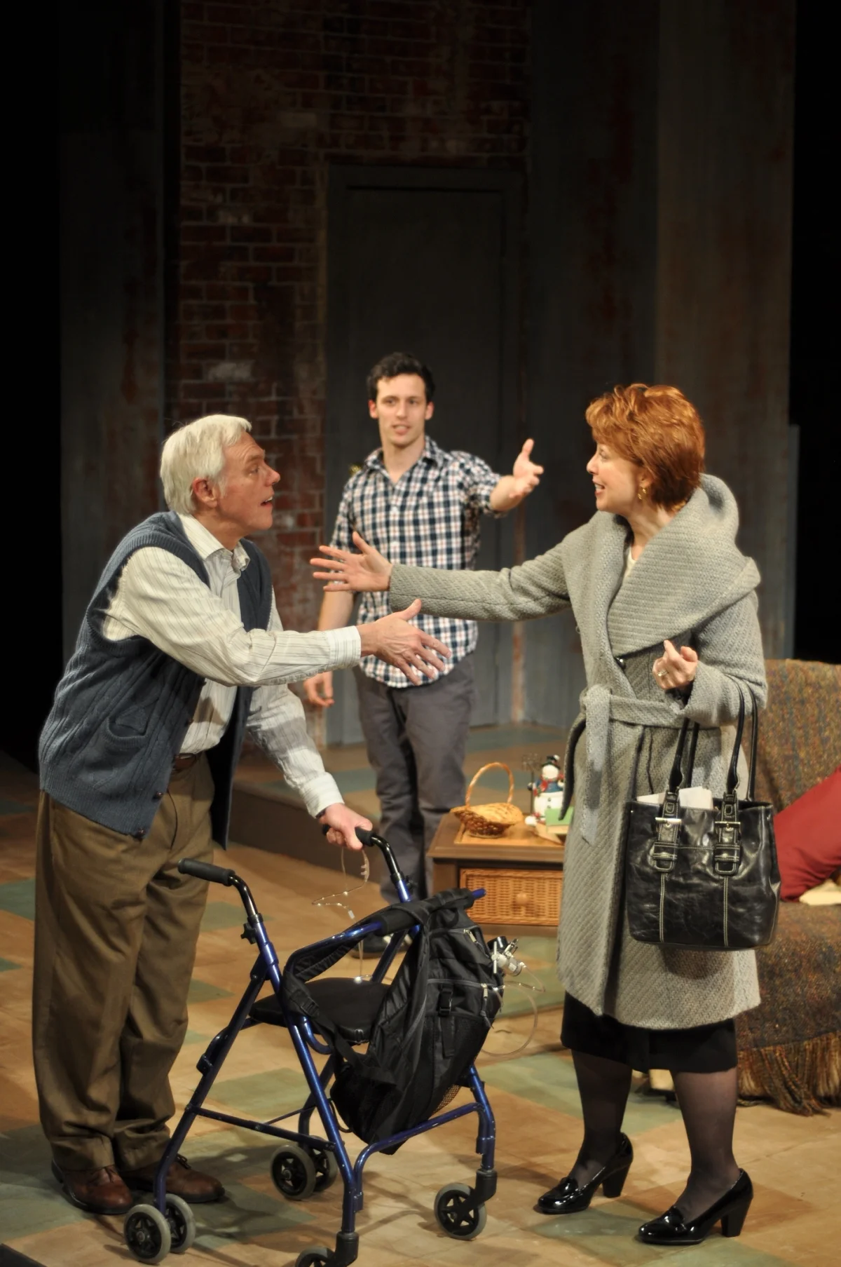 Bill Rogers, Michael Bradley Cohen, and Kathleen Darcy in Sons of the Prophet (2013). Photo by Bettencourt Chase Photography.