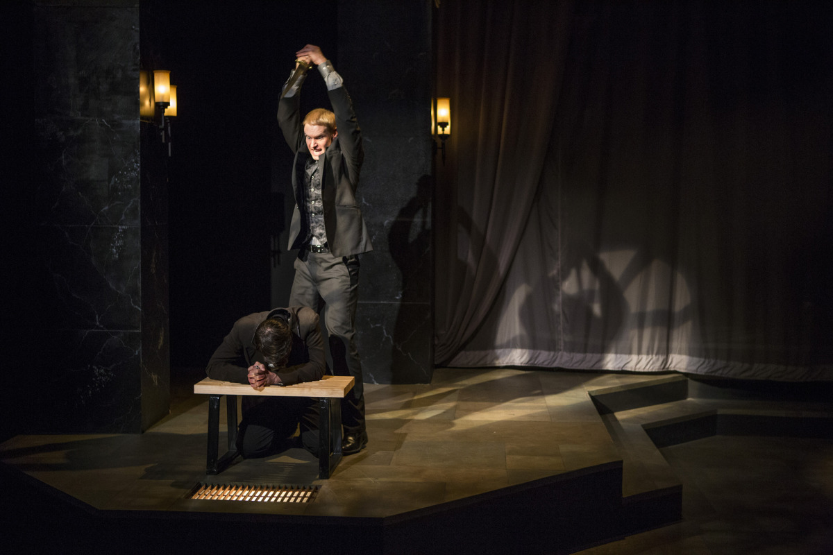 Grant Goodman and Troy Schremmer in Hamlet (2014). Photo by Beth Hall. 