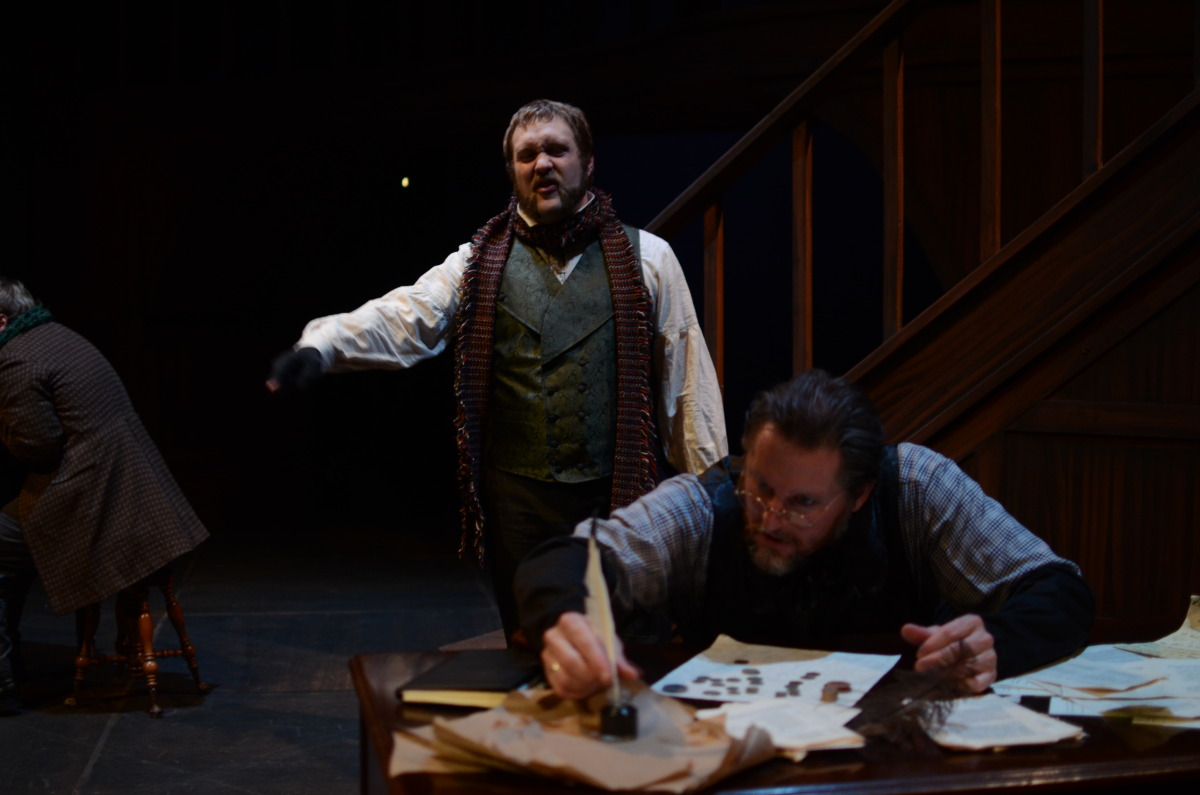 Bryce Kemph and Jeffrey Baumgartner in A Christmas Carol (2013). Bettencourt Chase Photography. 