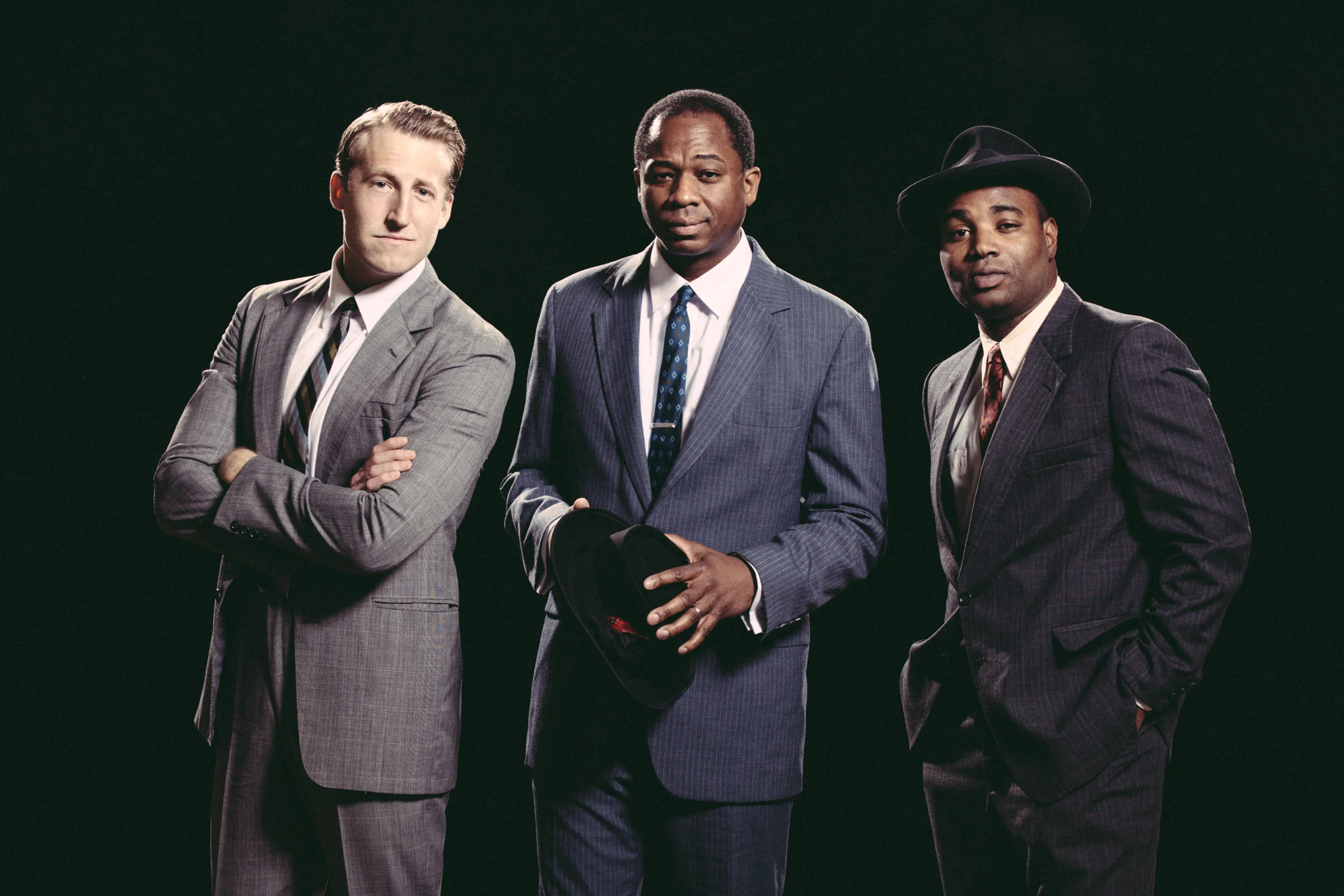 Curtis Longfellow, Cary Hite, and Austin Ashford play the 1962 members of Nina Simone's band. 