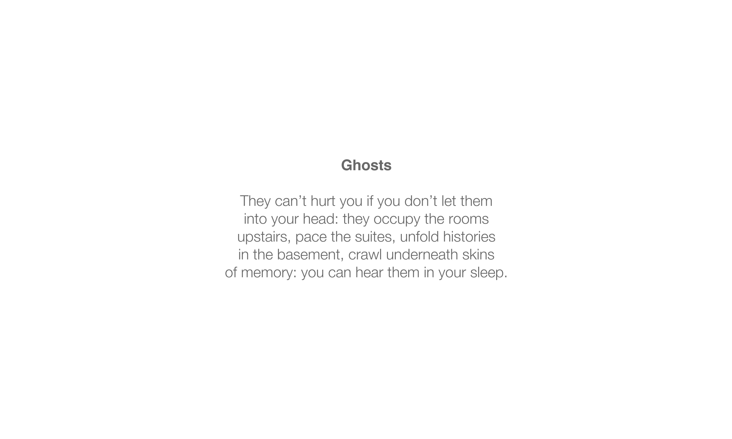 Ghosts - part three (TDeRozario)