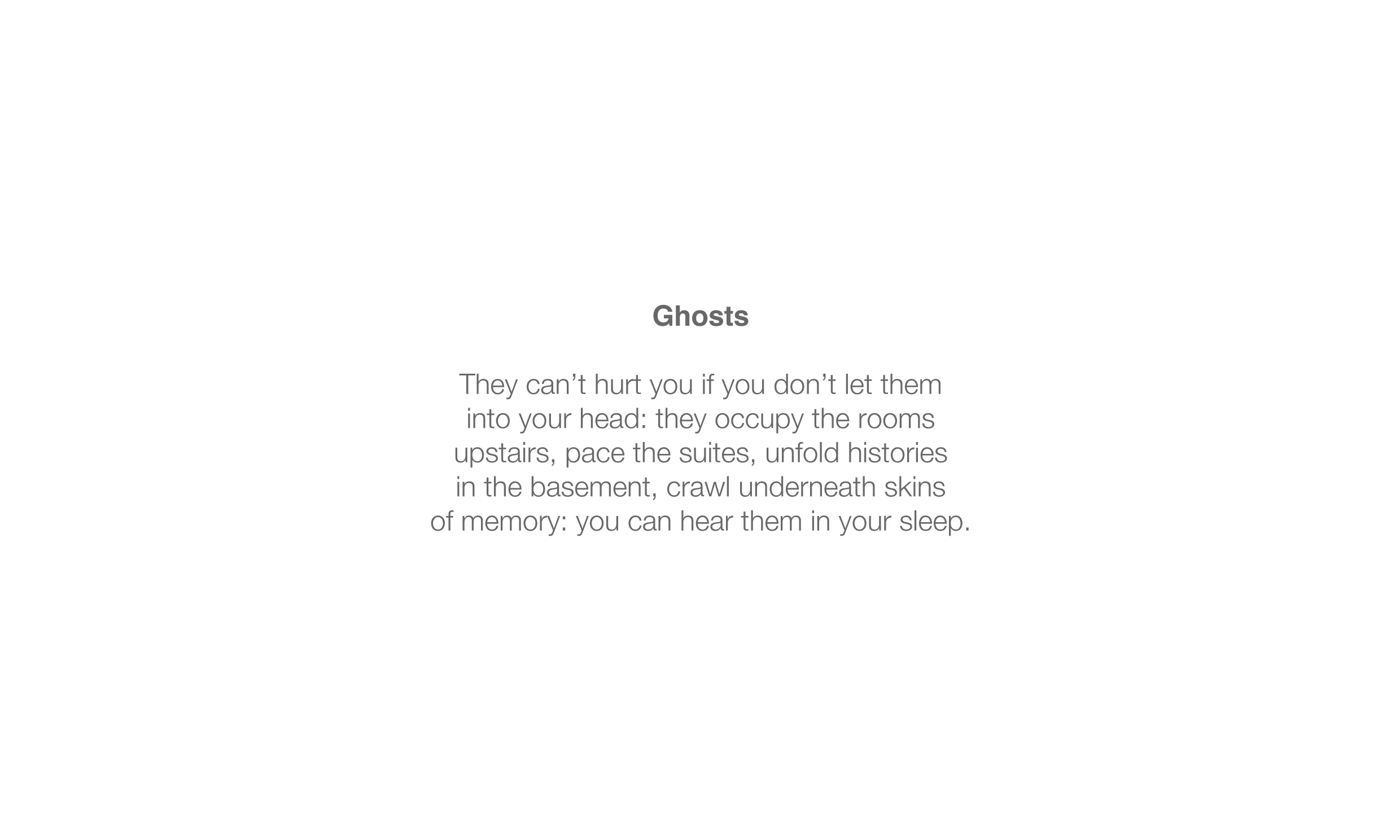 Ghosts - part three (TDeRozario)