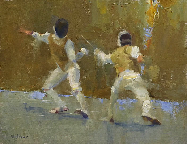 Match On 11" x 14" oil Highlands Art Gallery SOLD